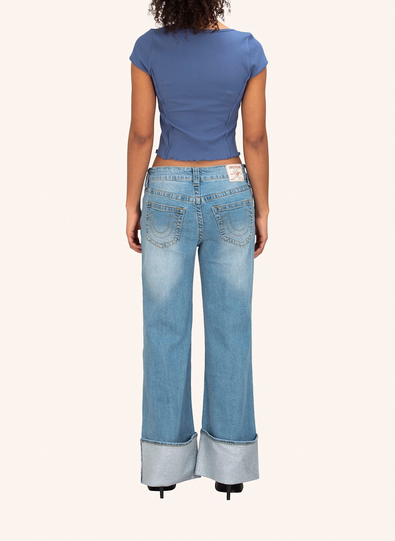 TRUE RELIGION Jeans BOBBI DIAMANTE: BLAUGRAU