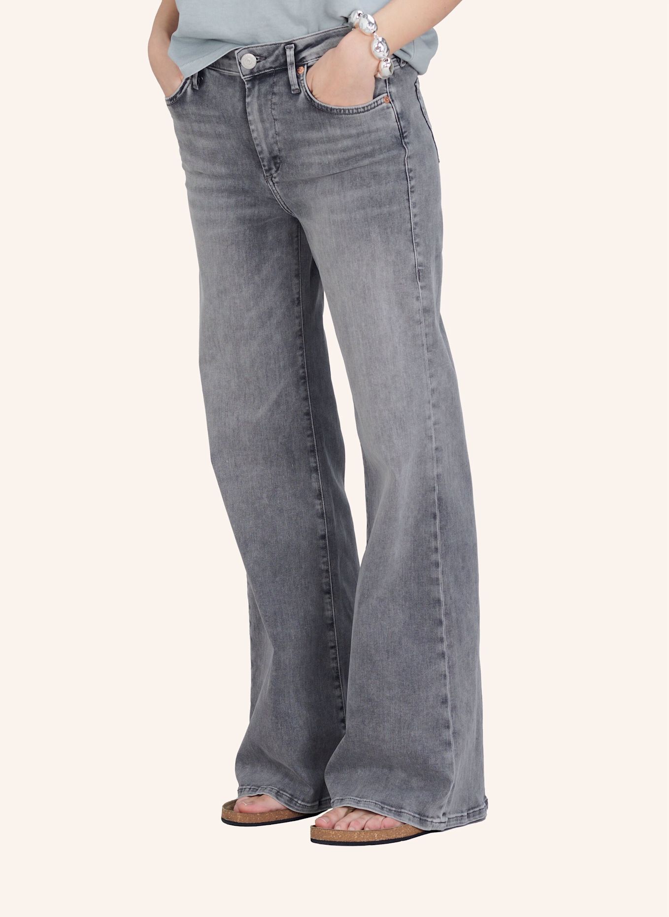 TRUE RELIGION Jeans MIJA FLARED: SCHWARZ/ GRAU