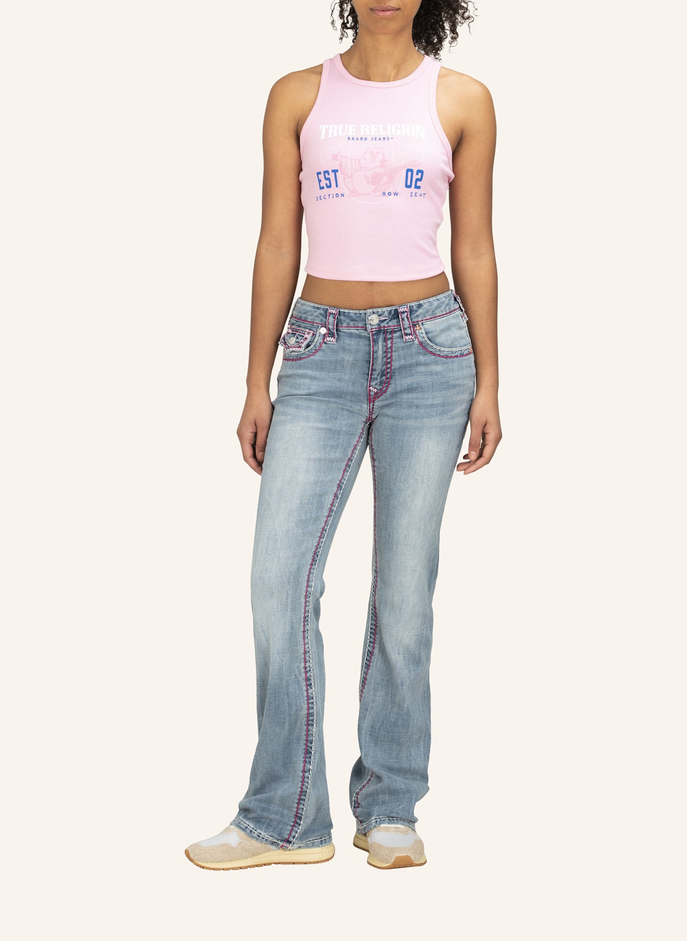 TRUE RELIGION Tank Top: PINK