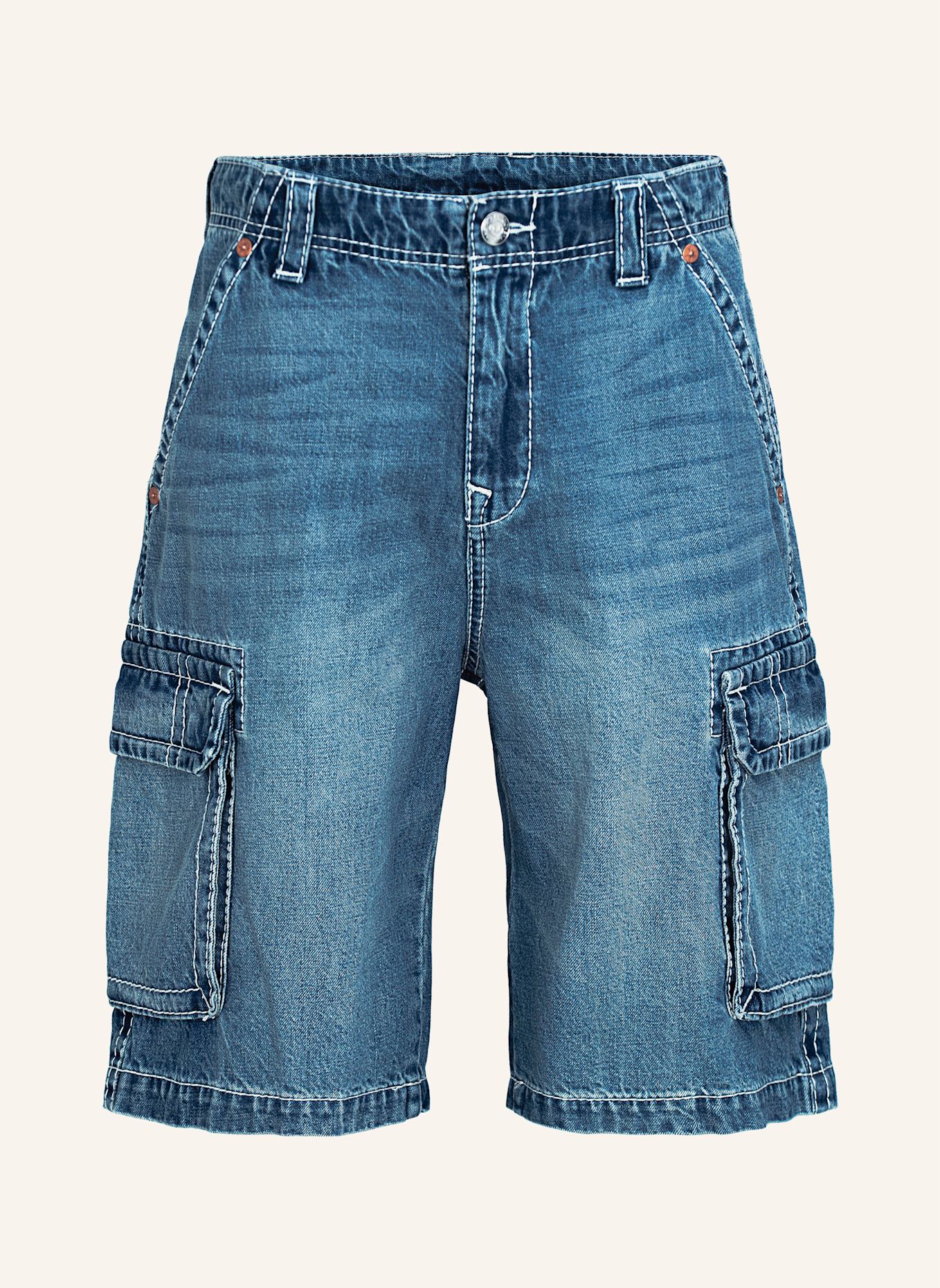 TRUE RELIGION Cargo-Shorts VINNY BIG T: BLAU