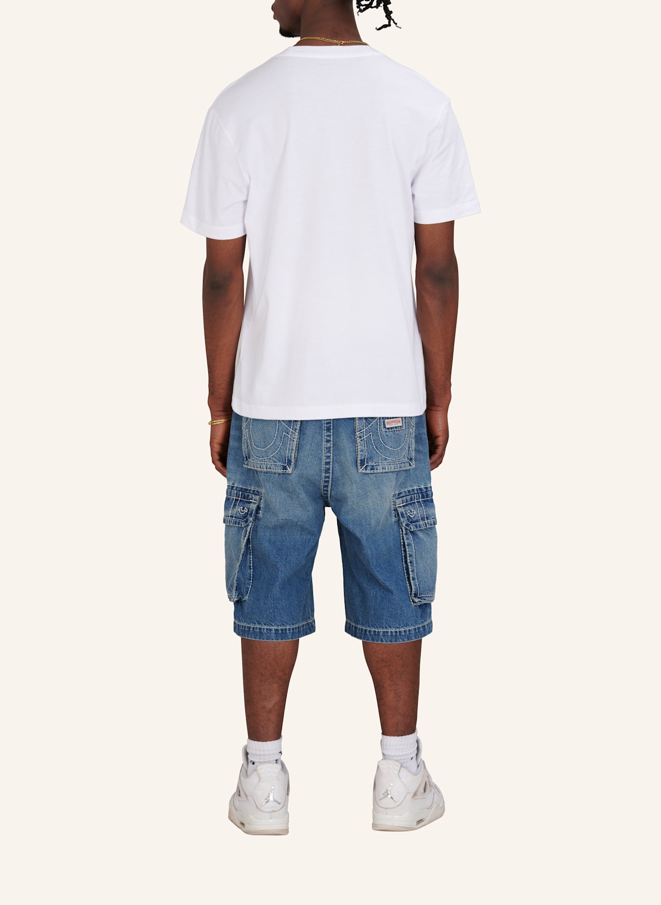 TRUE RELIGION Cargo-Shorts VINNY BIG T: BLAU