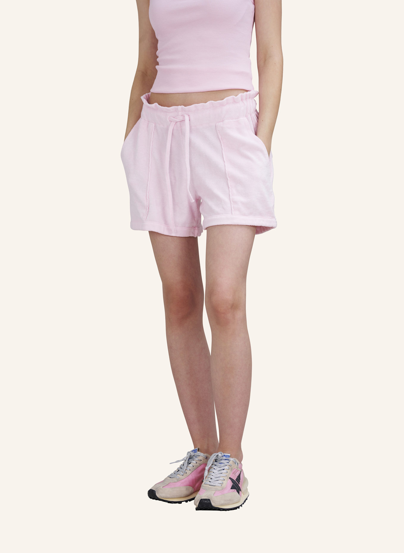 TRUE RELIGION Shorts Frottee: PINK