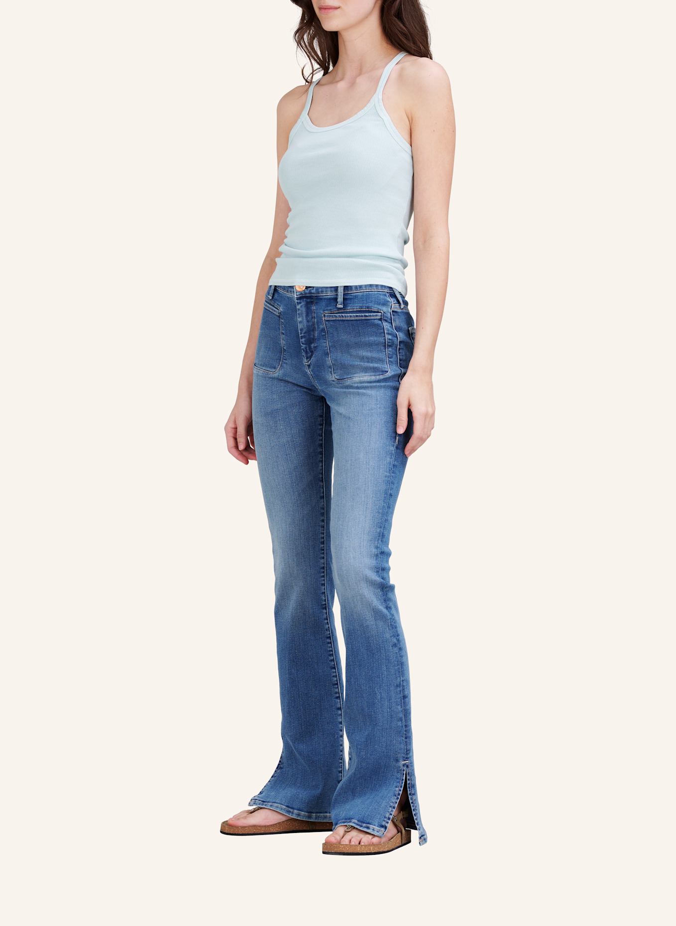 TRUE RELIGION Jeans Rebecca: BLAUGRAU/ DUNKELBLAU