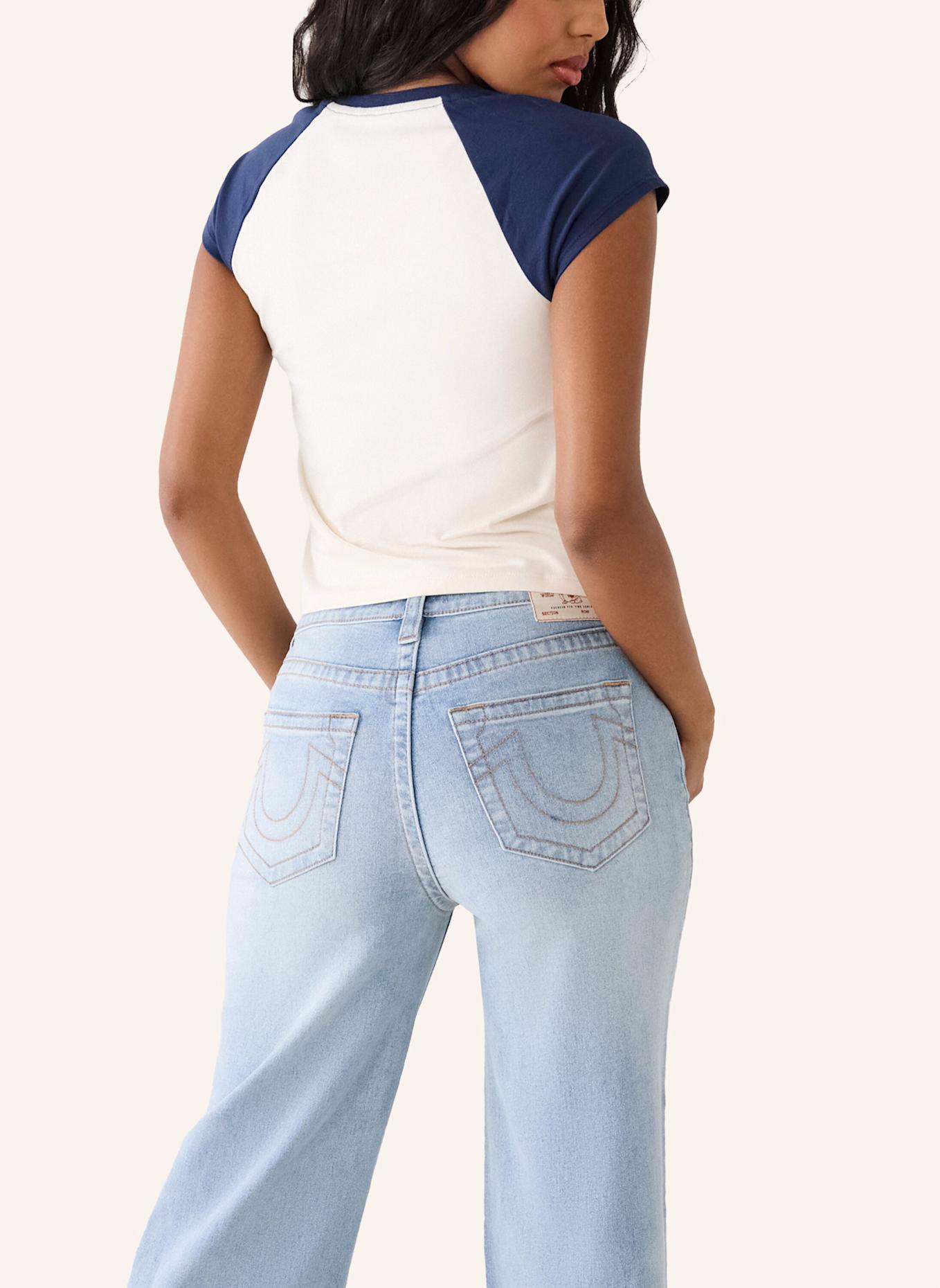 TRUE RELIGION T-Shirt: WEISS/ BLAU