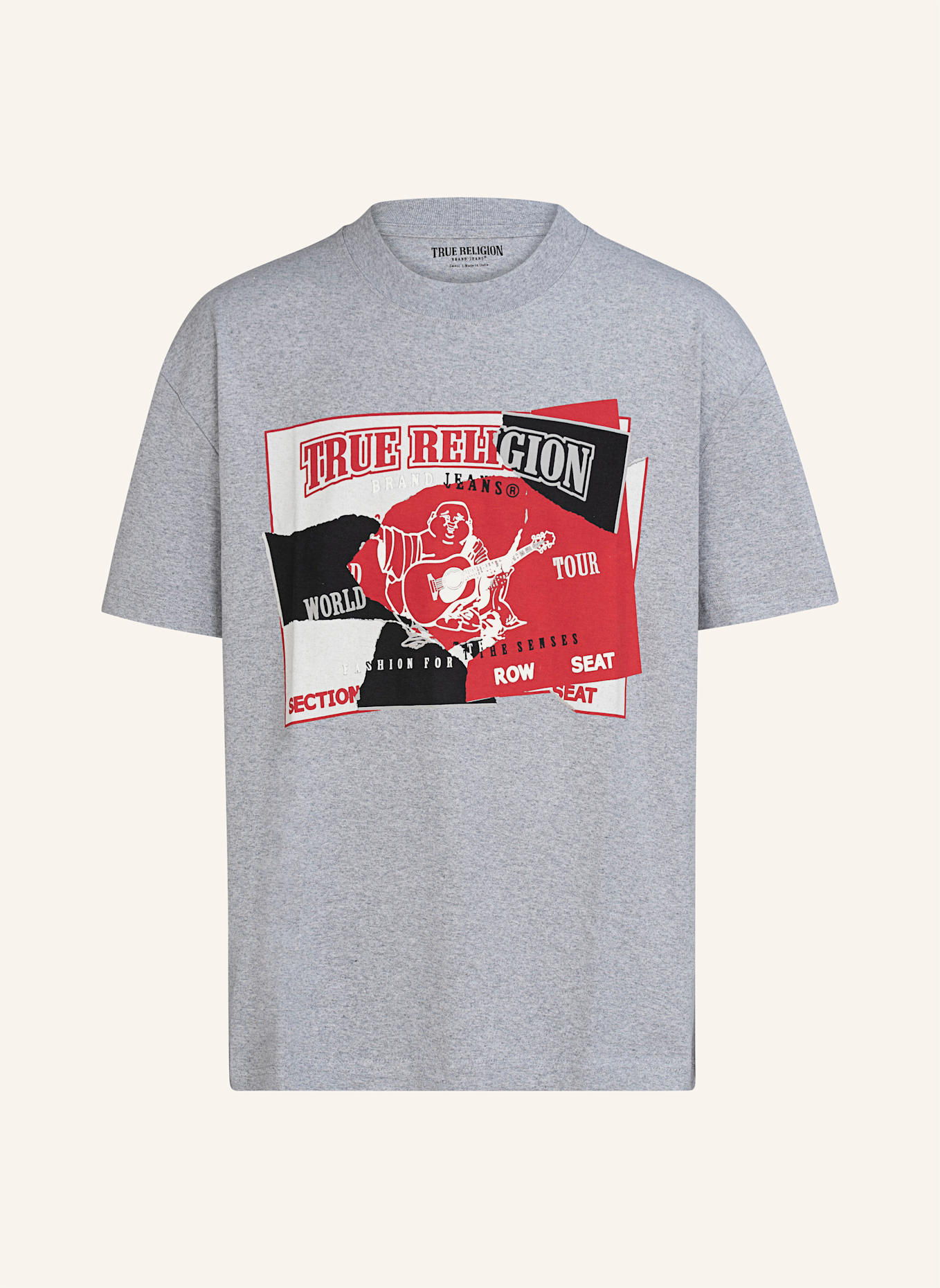 TRUE RELIGION T-Shirt: HELLGRAU