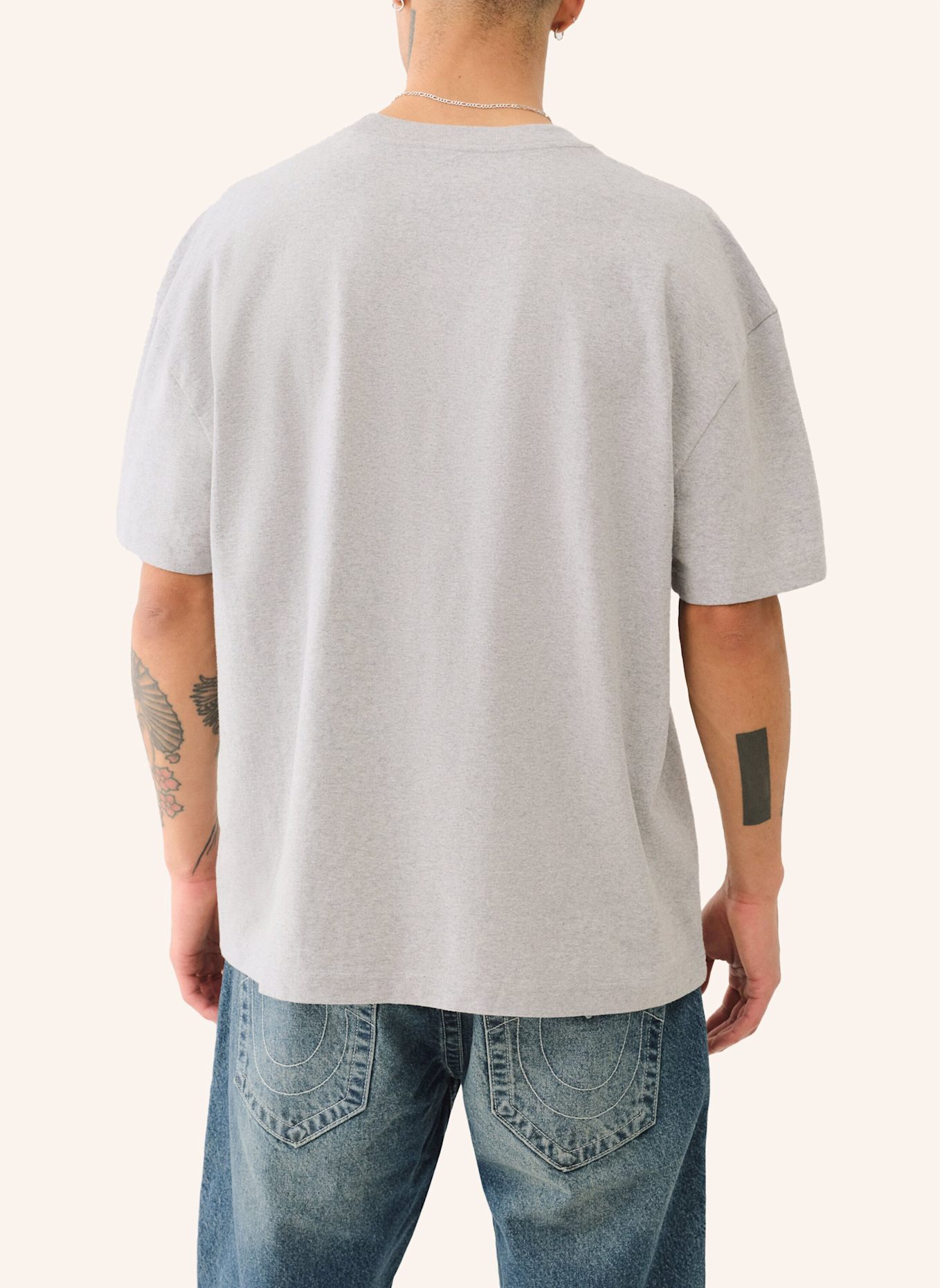 TRUE RELIGION T-Shirt: HELLGRAU