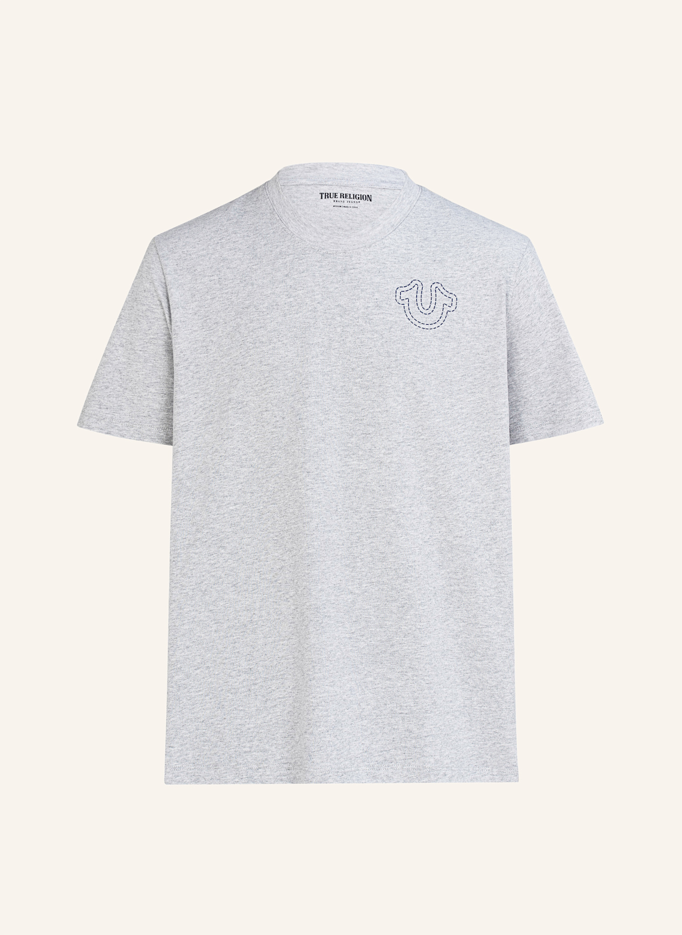 TRUE RELIGION T-Shirt STITCH: HELLGRAU