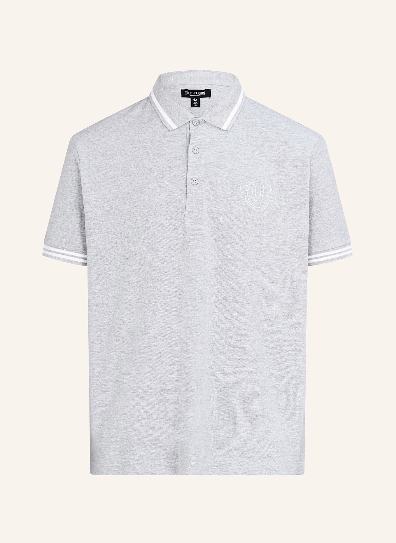 TRUE RELIGION Poloshirt BIG T: HELLGRAU