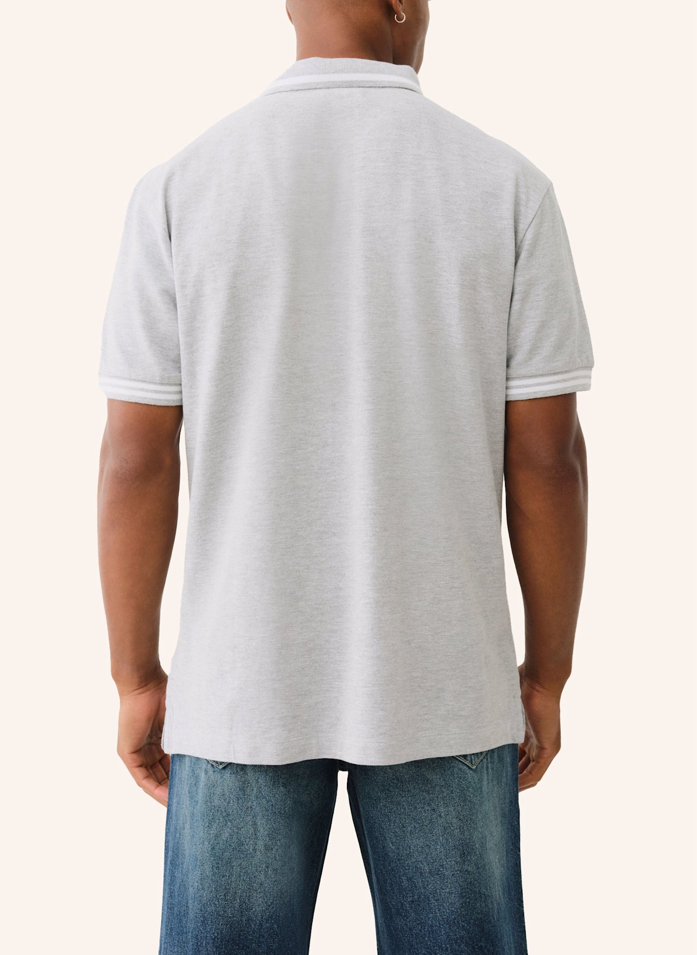 TRUE RELIGION Poloshirt BIG T: HELLGRAU