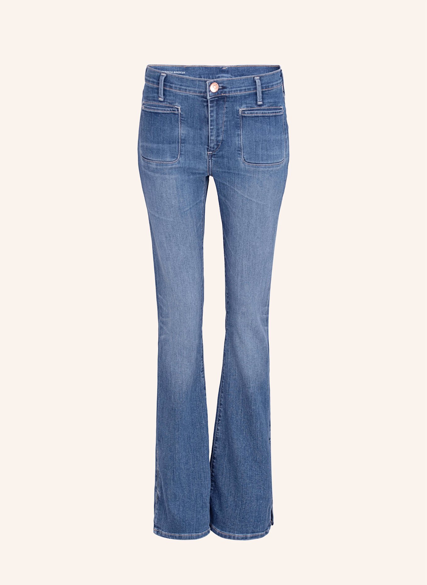 TRUE RELIGION Jeans Rebecca: BLAUGRAU/ DUNKELBLAU