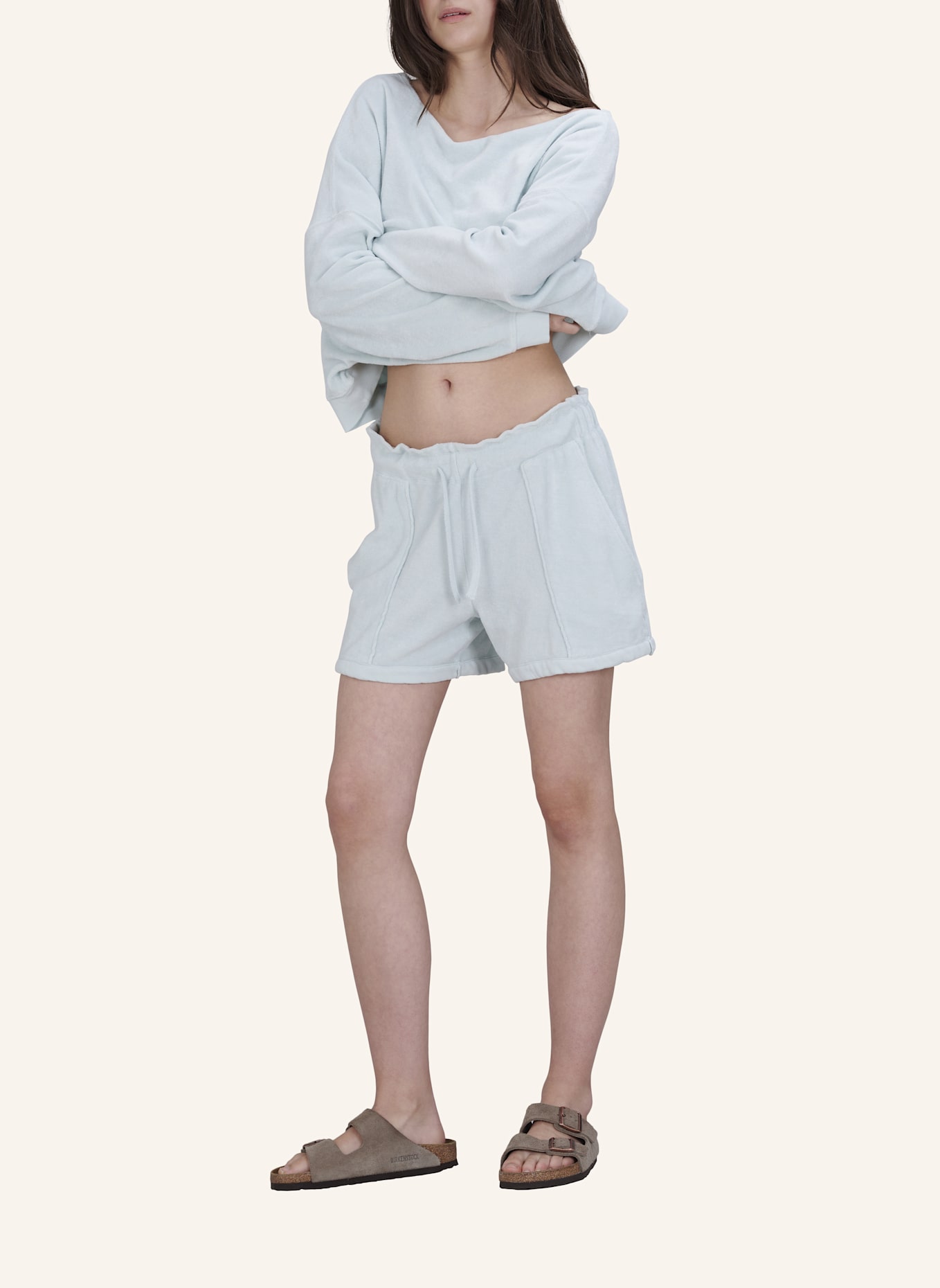 TRUE RELIGION Shorts Frottee: HELLBLAU