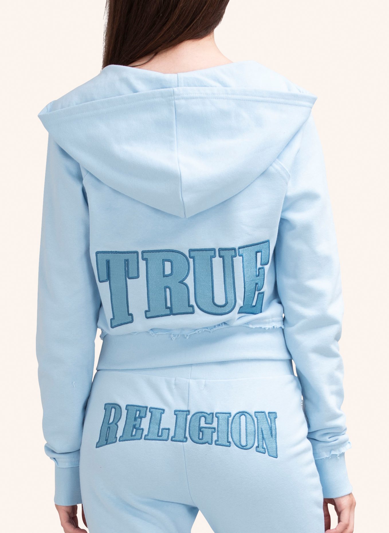 TRUE RELIGION Hoodie: HELLBLAU