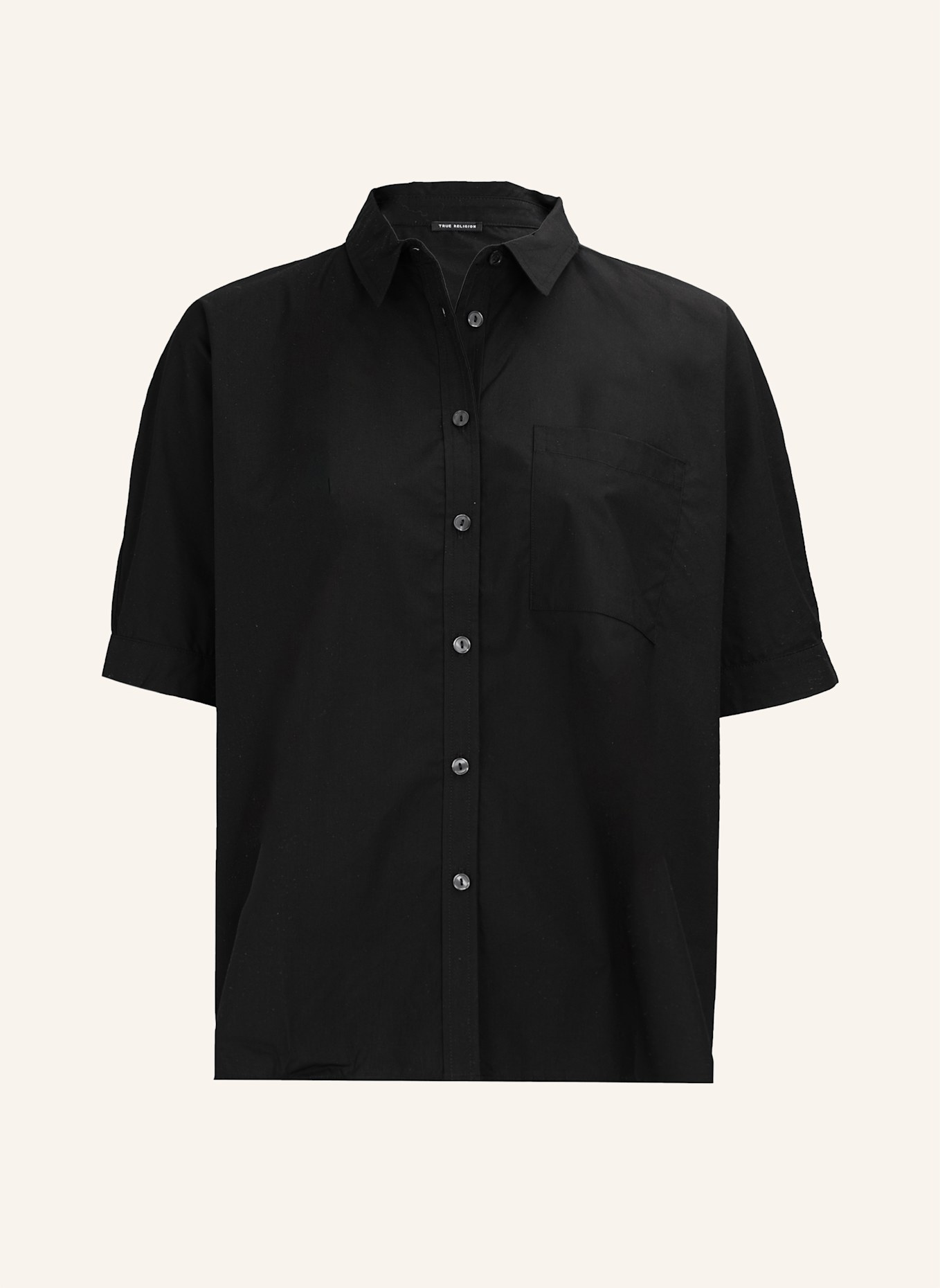 TRUE RELIGION Bluse Oversized: SCHWARZ