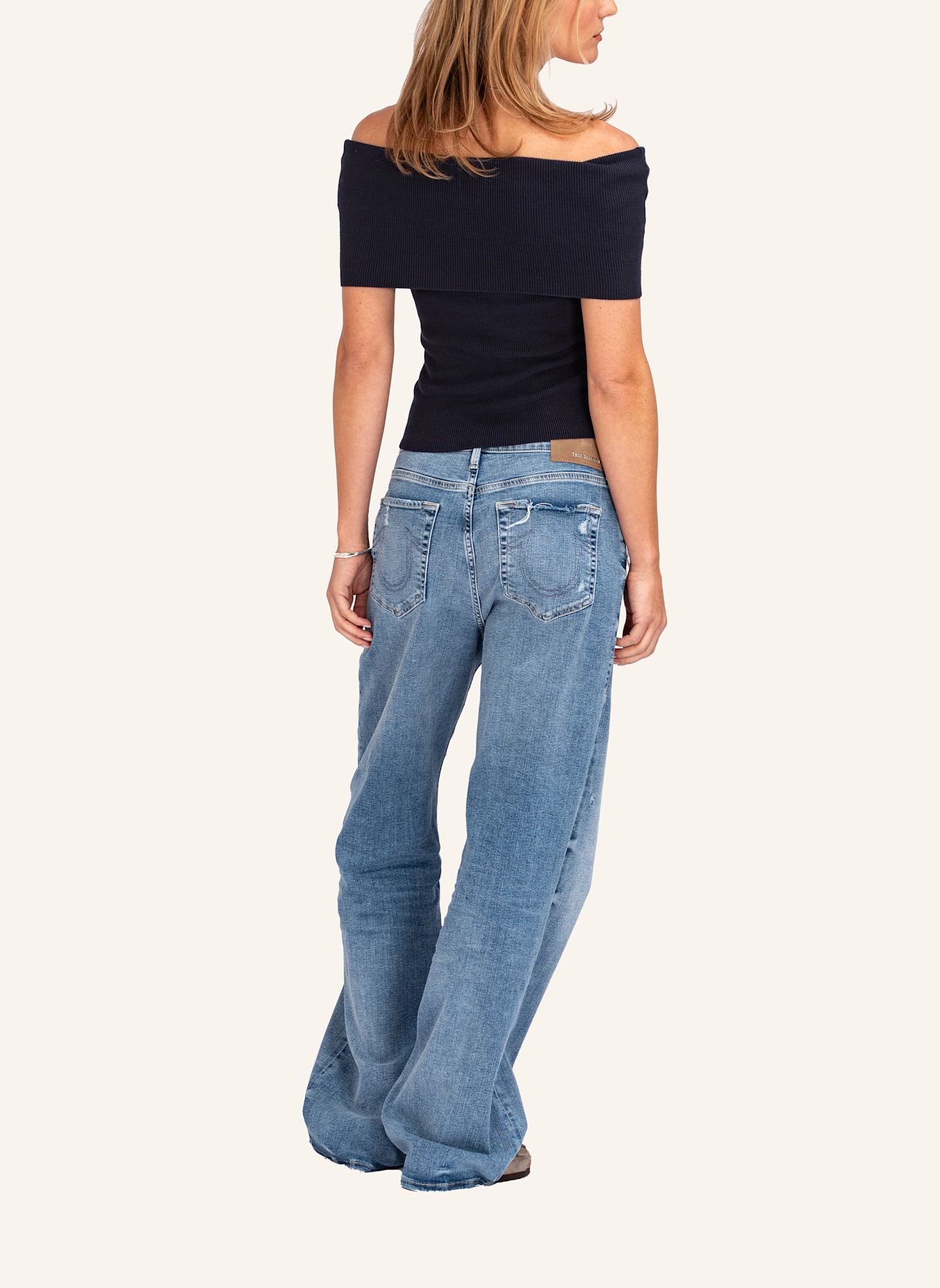 TRUE RELIGION Jeans SHIRLEY BAGGY: HELLBLAU/ HELLGRAU
