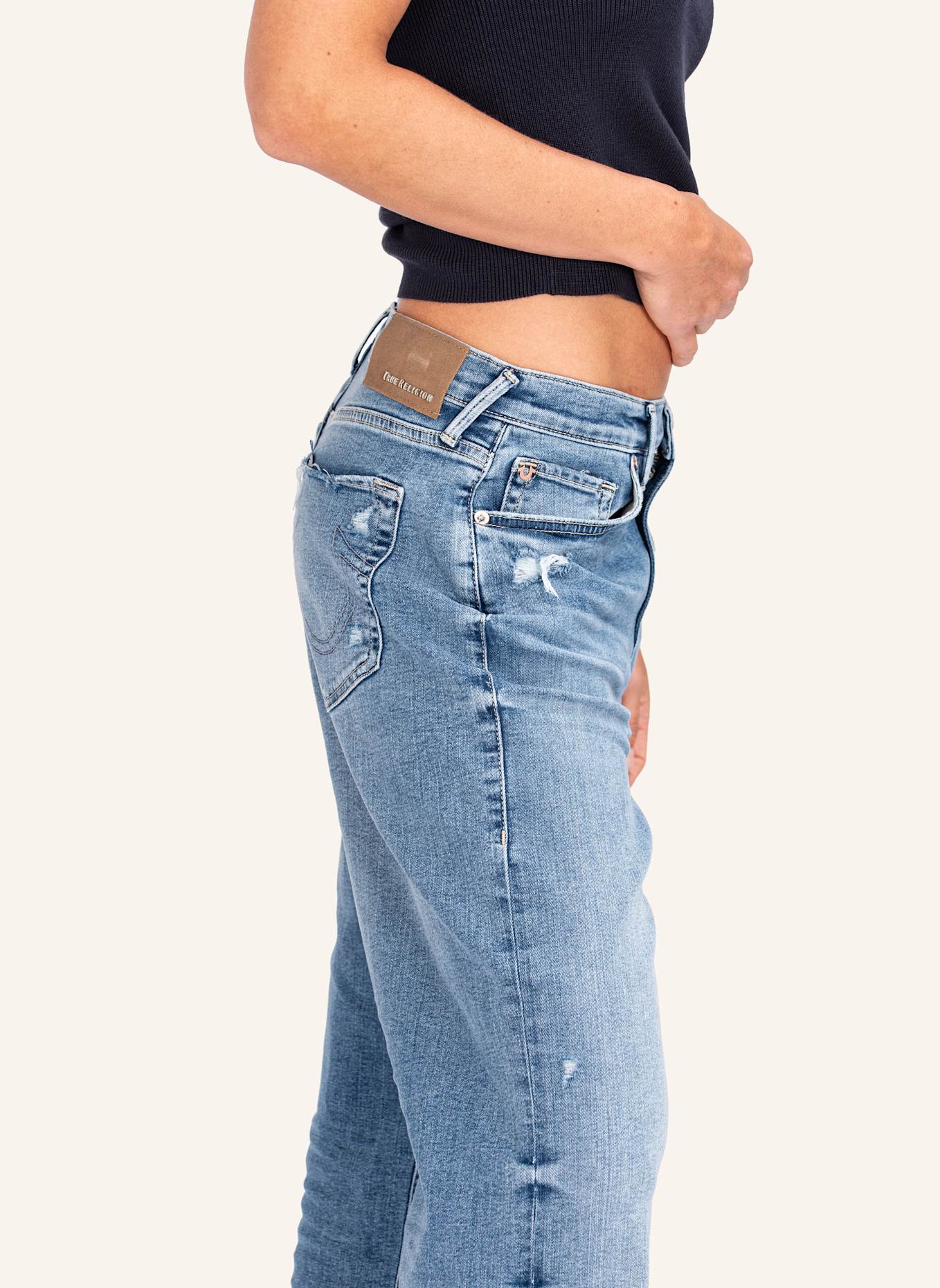 TRUE RELIGION Jeans SHIRLEY BAGGY: HELLBLAU/ HELLGRAU