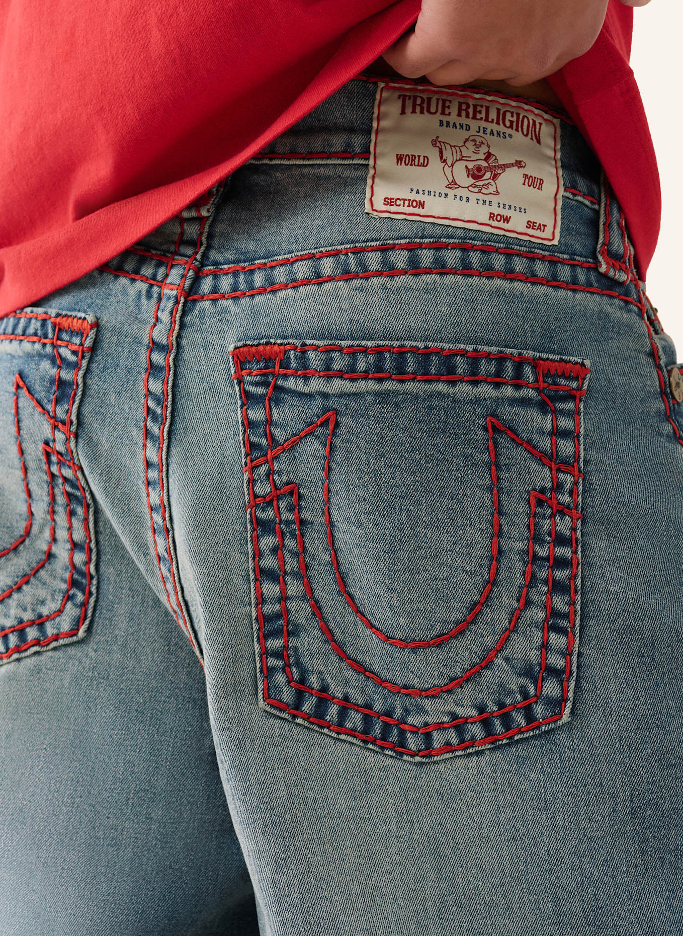 TRUE RELIGION Jeans MIKEY SUPER T BAGGY: BLAUGRAU