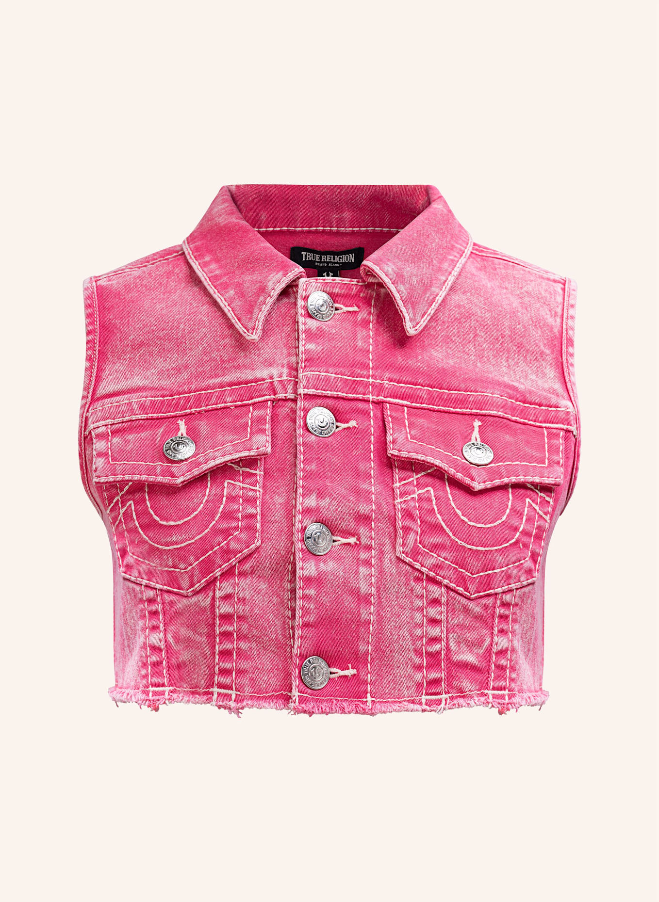 TRUE RELIGION Jeansweste BIG T: PINK