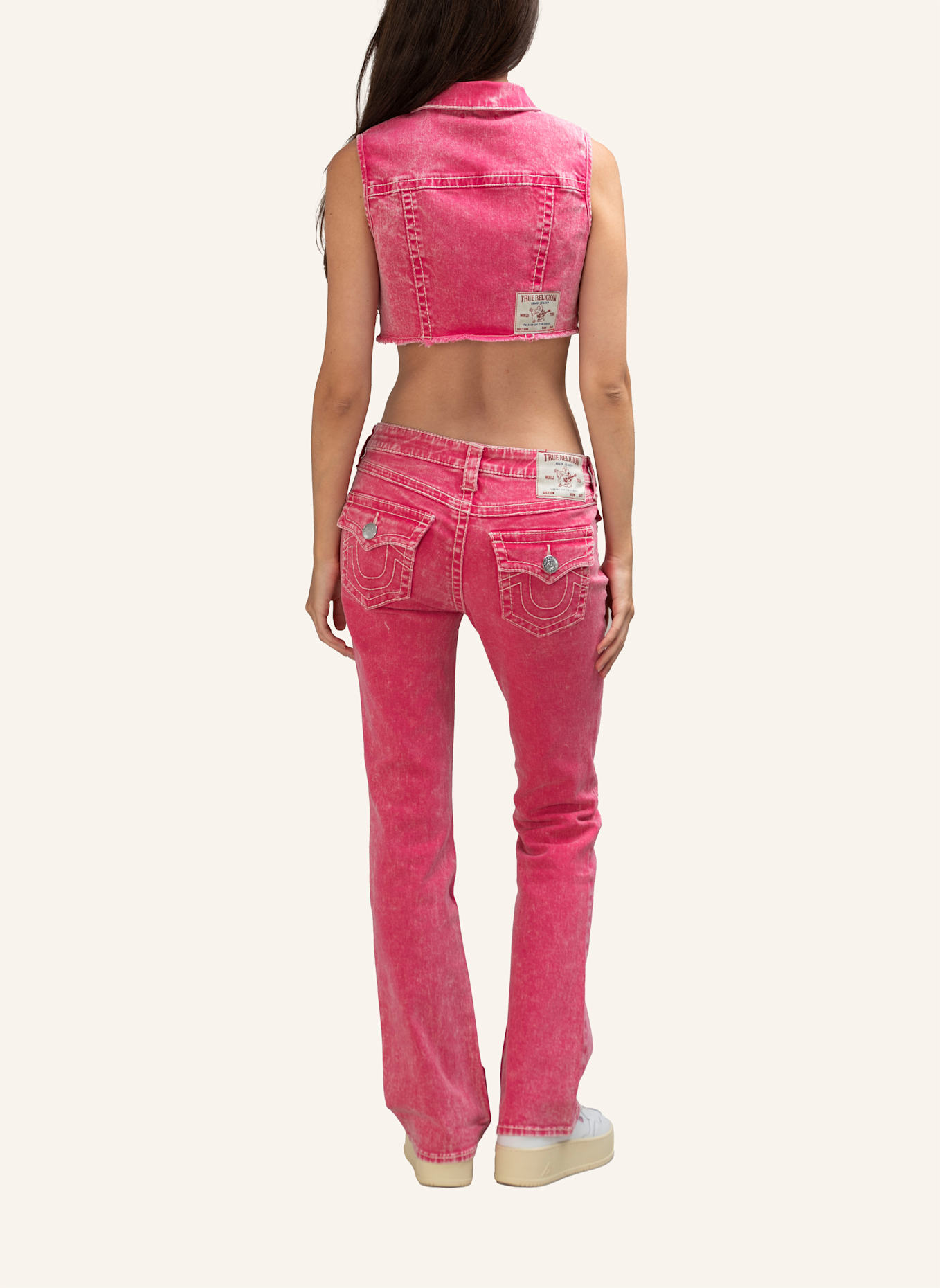 TRUE RELIGION Jeansweste BIG T: PINK