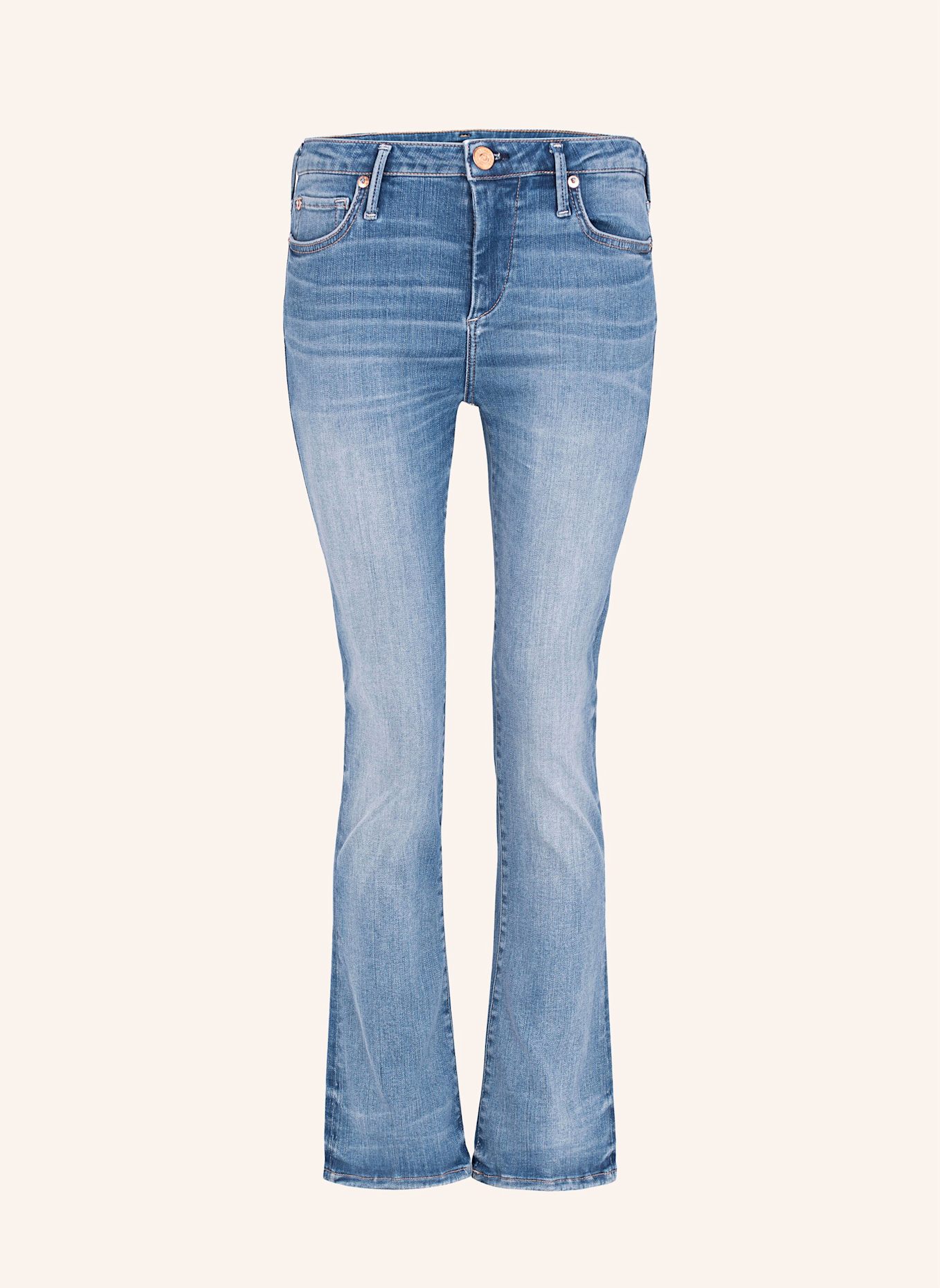 TRUE RELIGION Jeans HALLE Kick Flare: BLAUGRAU/ DUNKELBLAU
