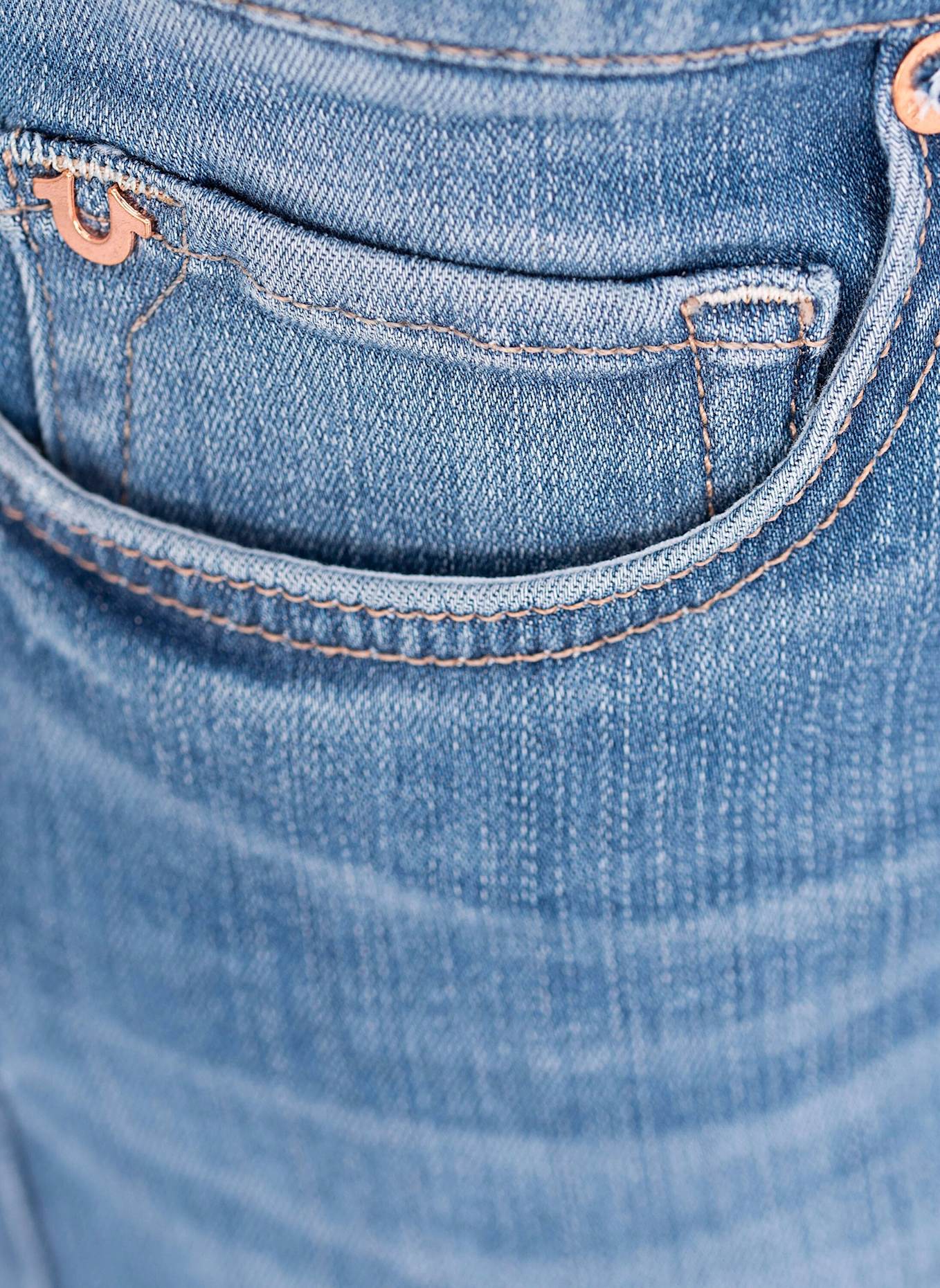 TRUE RELIGION Jeans HALLE Kick Flare: BLAUGRAU/ DUNKELBLAU