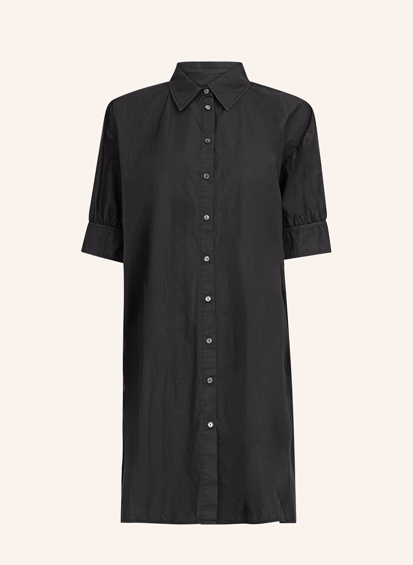 TRUE RELIGION Hemdblusenkleid: SCHWARZ