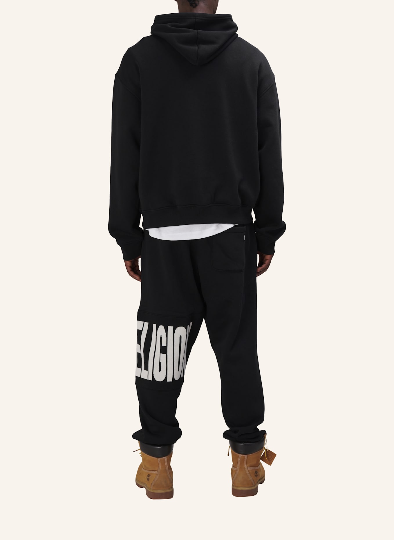 TRUE RELIGION Hoodie: SCHWARZ