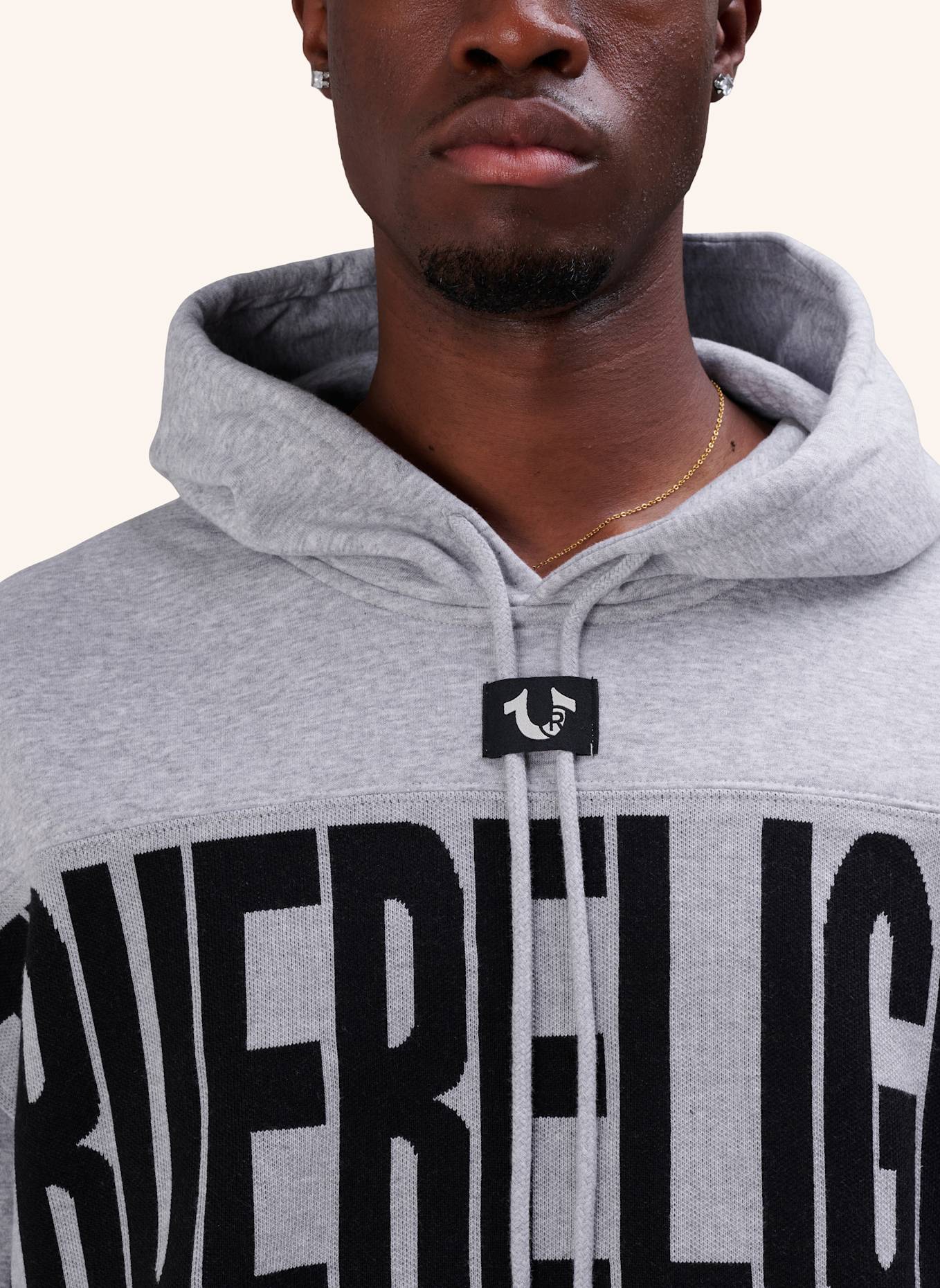 TRUE RELIGION Hoodie: GRAU