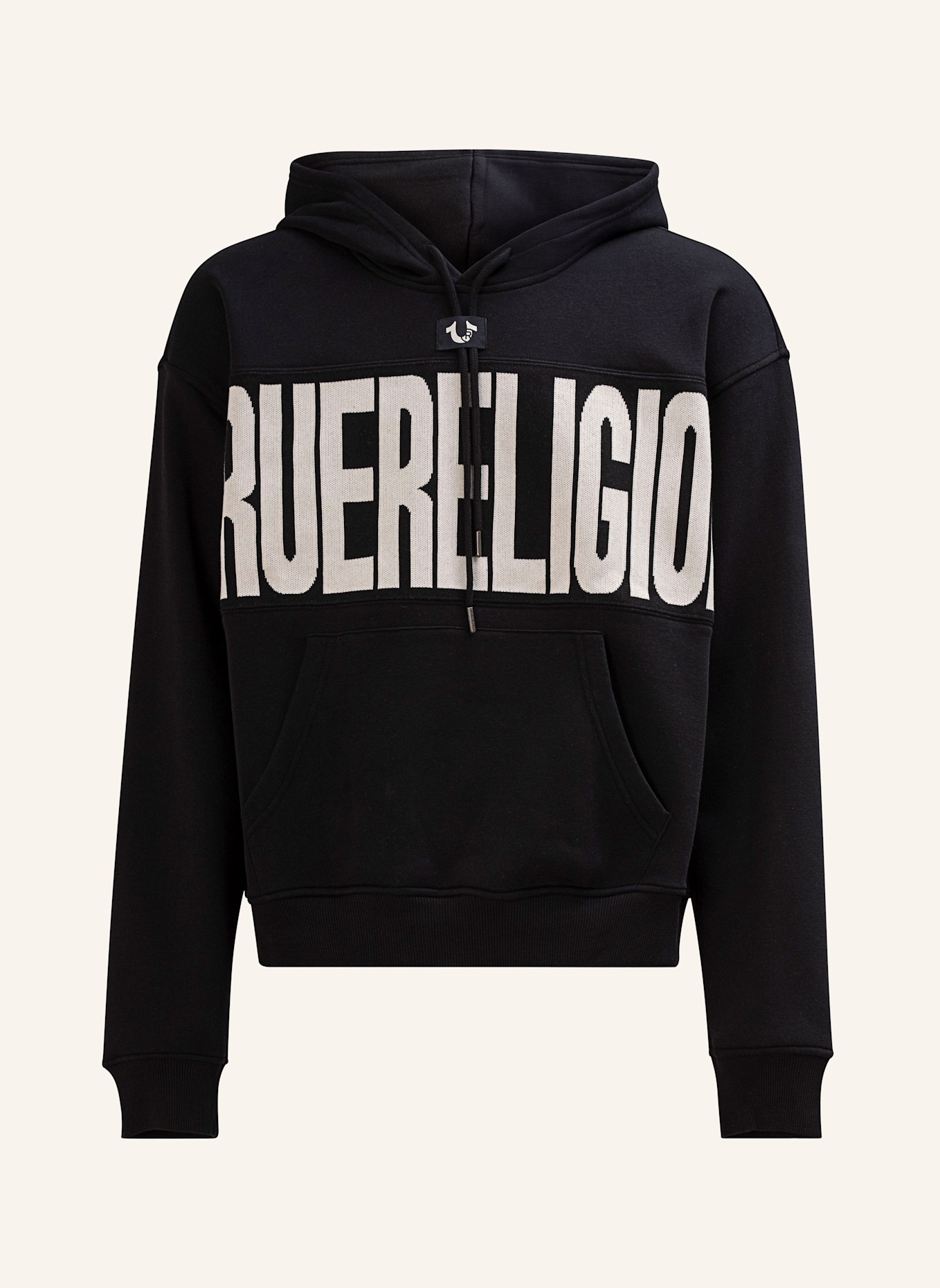 TRUE RELIGION Hoodie: SCHWARZ