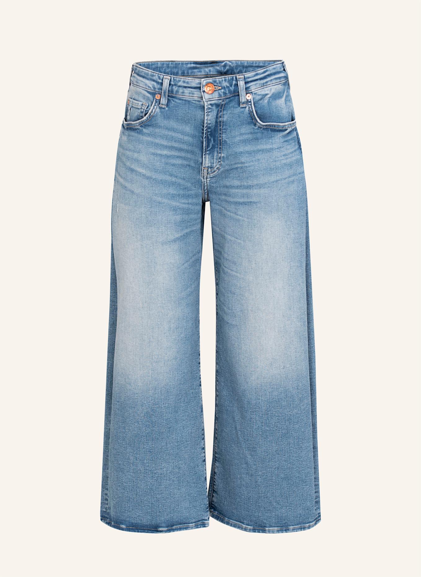 TRUE RELIGION Wide Leg Jeans VOLUME CROP: HELLBLAU/ HELLGRAU