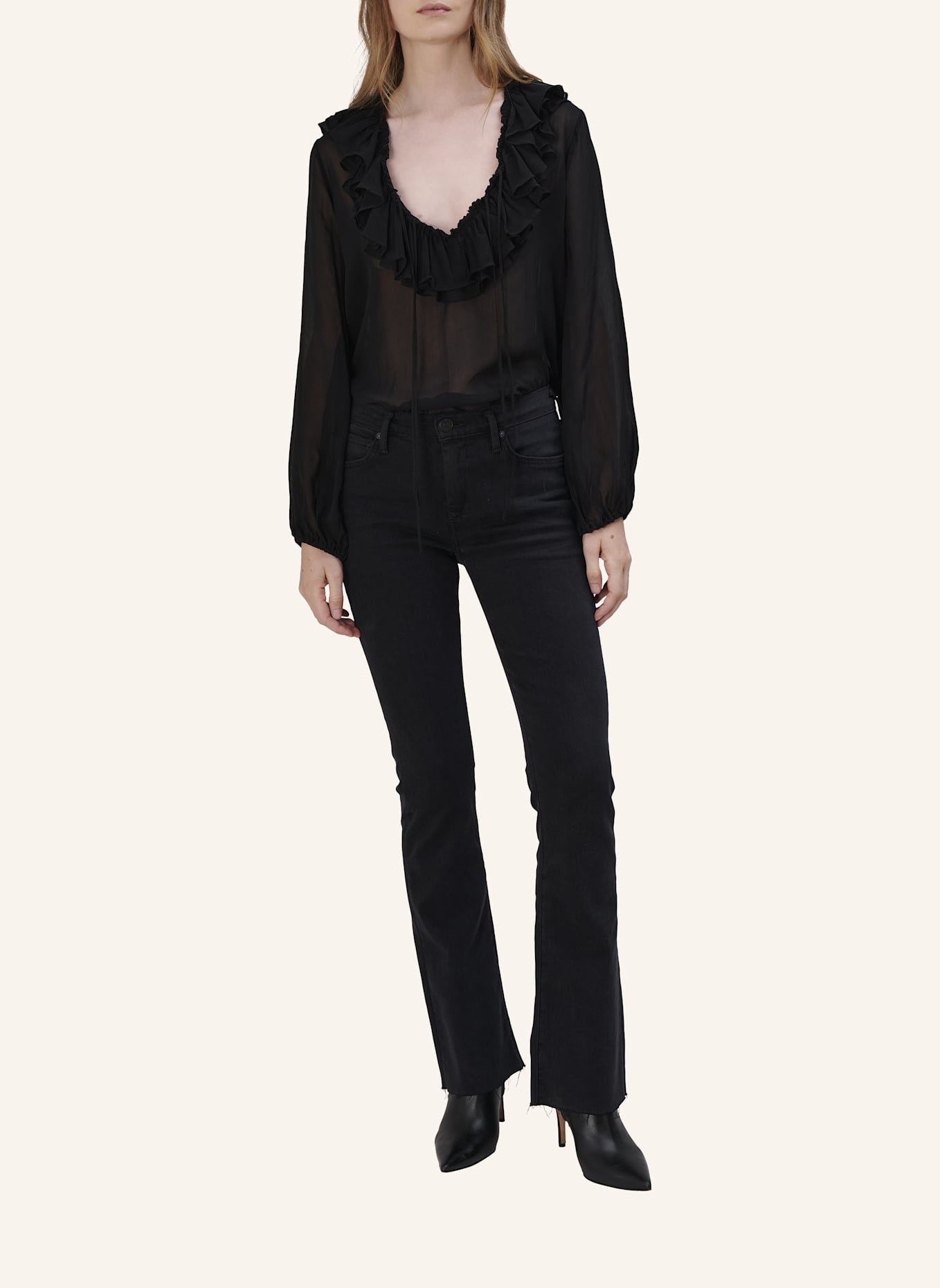 TRUE RELIGION Bootcut Jeans BECCA: SCHWARZ