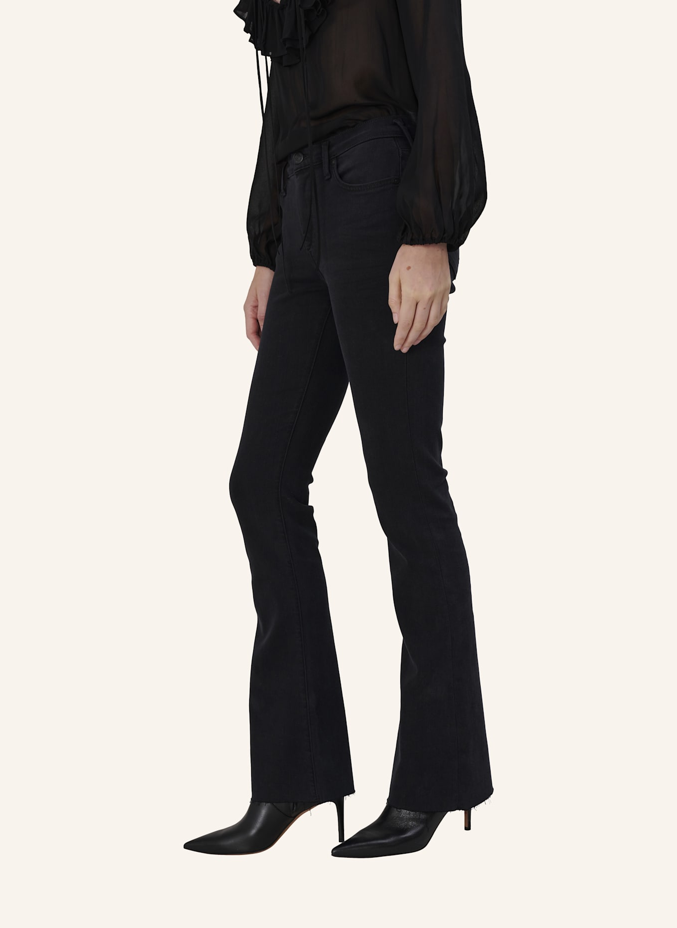 TRUE RELIGION Bootcut Jeans BECCA: SCHWARZ