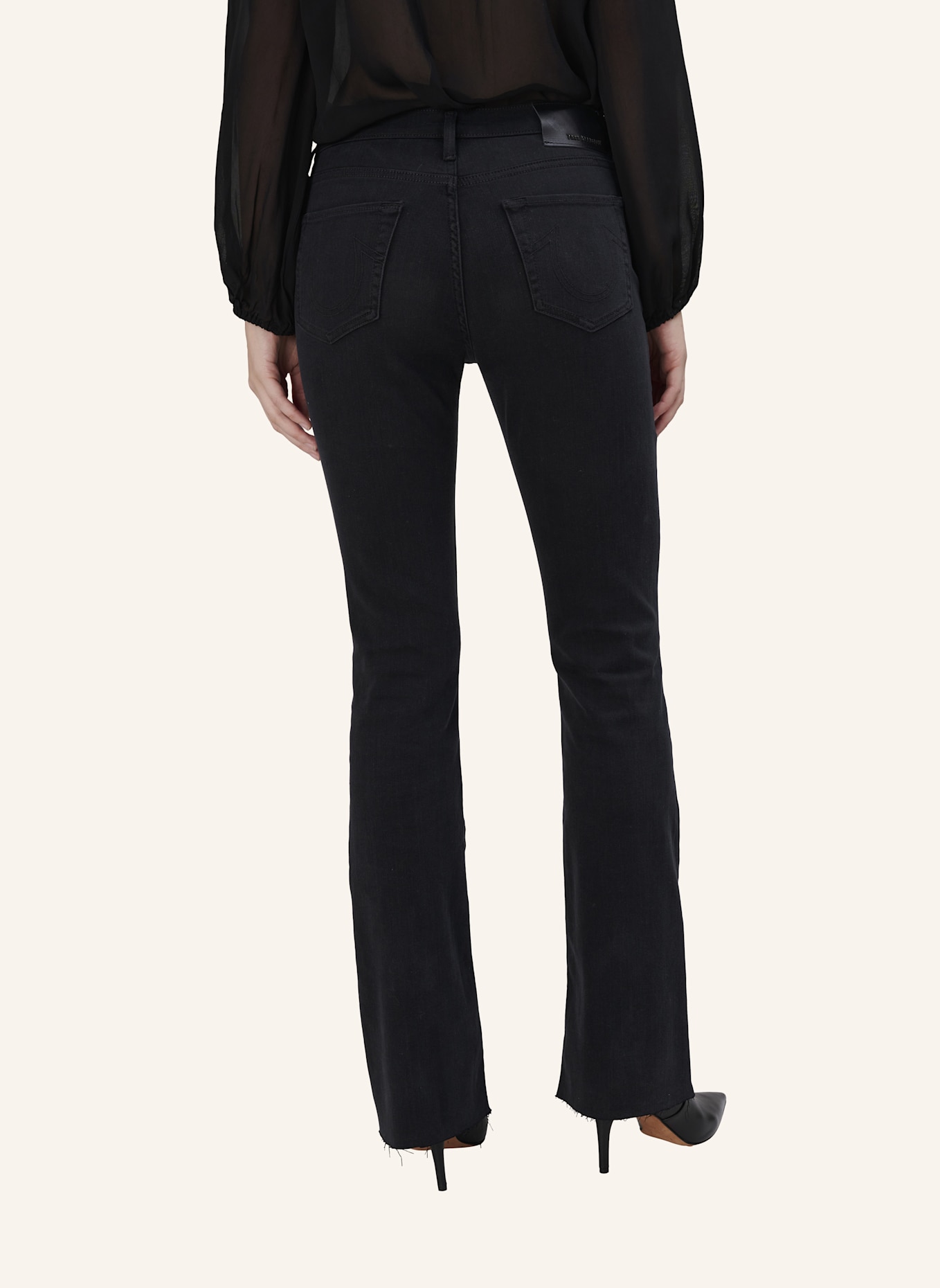 TRUE RELIGION Bootcut Jeans BECCA: SCHWARZ