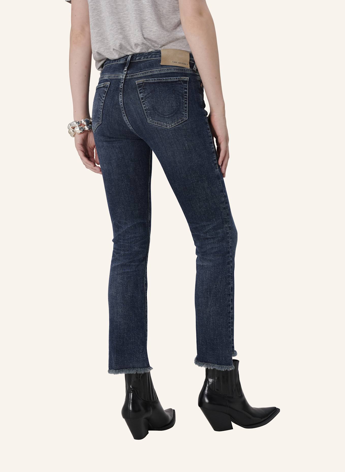 TRUE RELIGION Jeans HALLE KICK FLARE: BLAUGRAU/ DUNKELBLAU