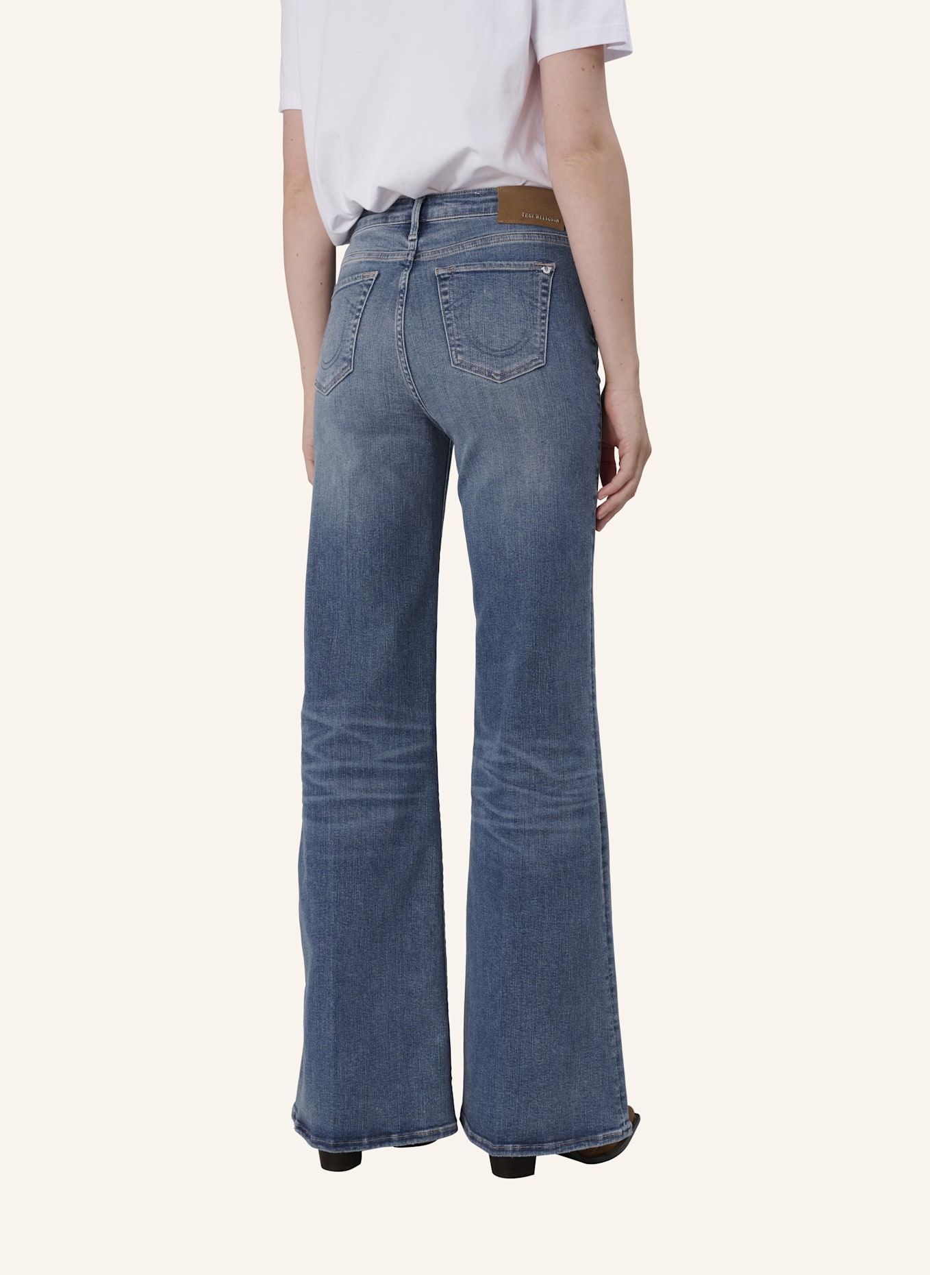 TRUE RELIGION Flared Jeans MIJA: BLAUGRAU/ DUNKELBLAU