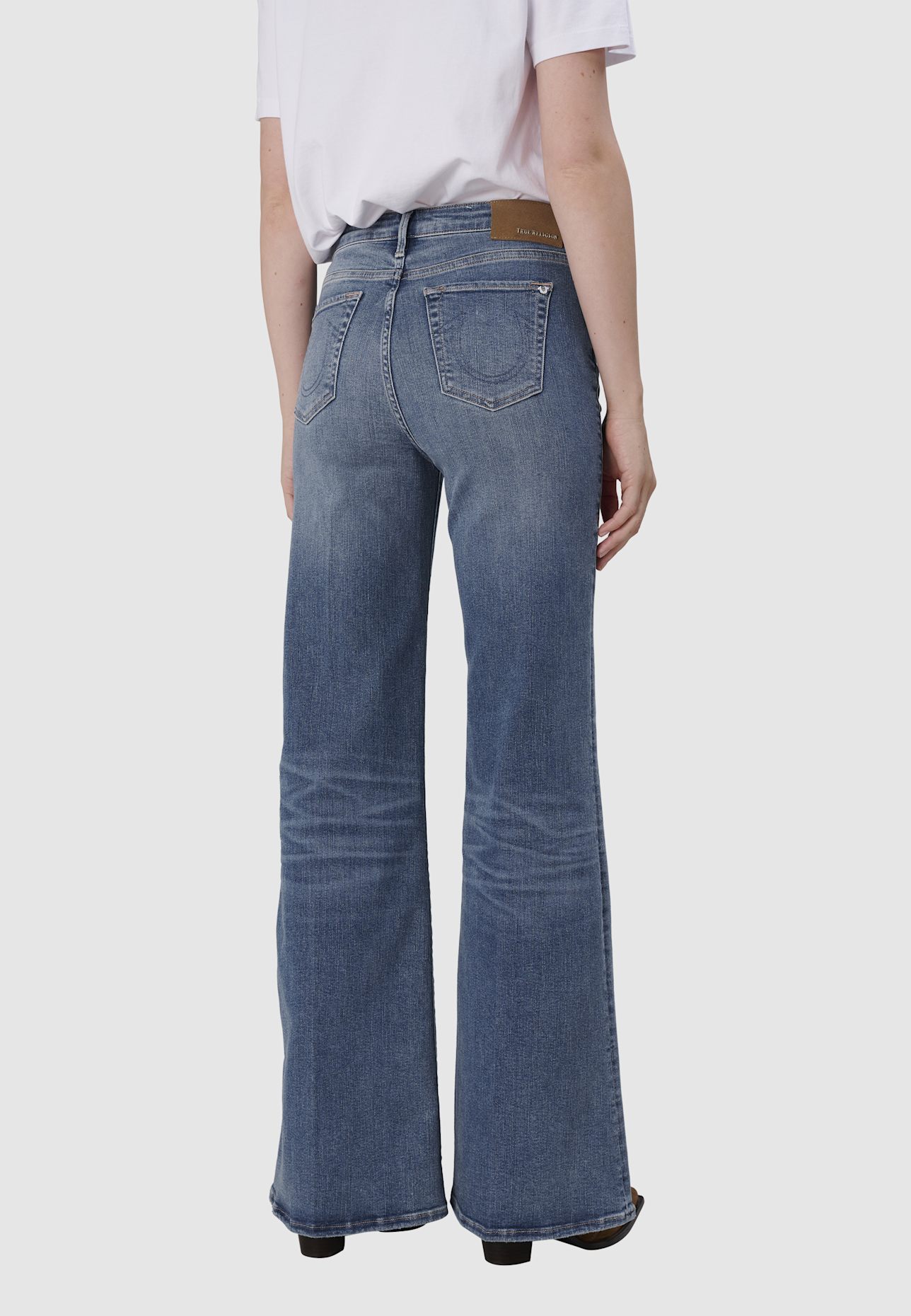 TRUE RELIGION Flared Jeans MIJA: BLAUGRAU/ DUNKELBLAU
