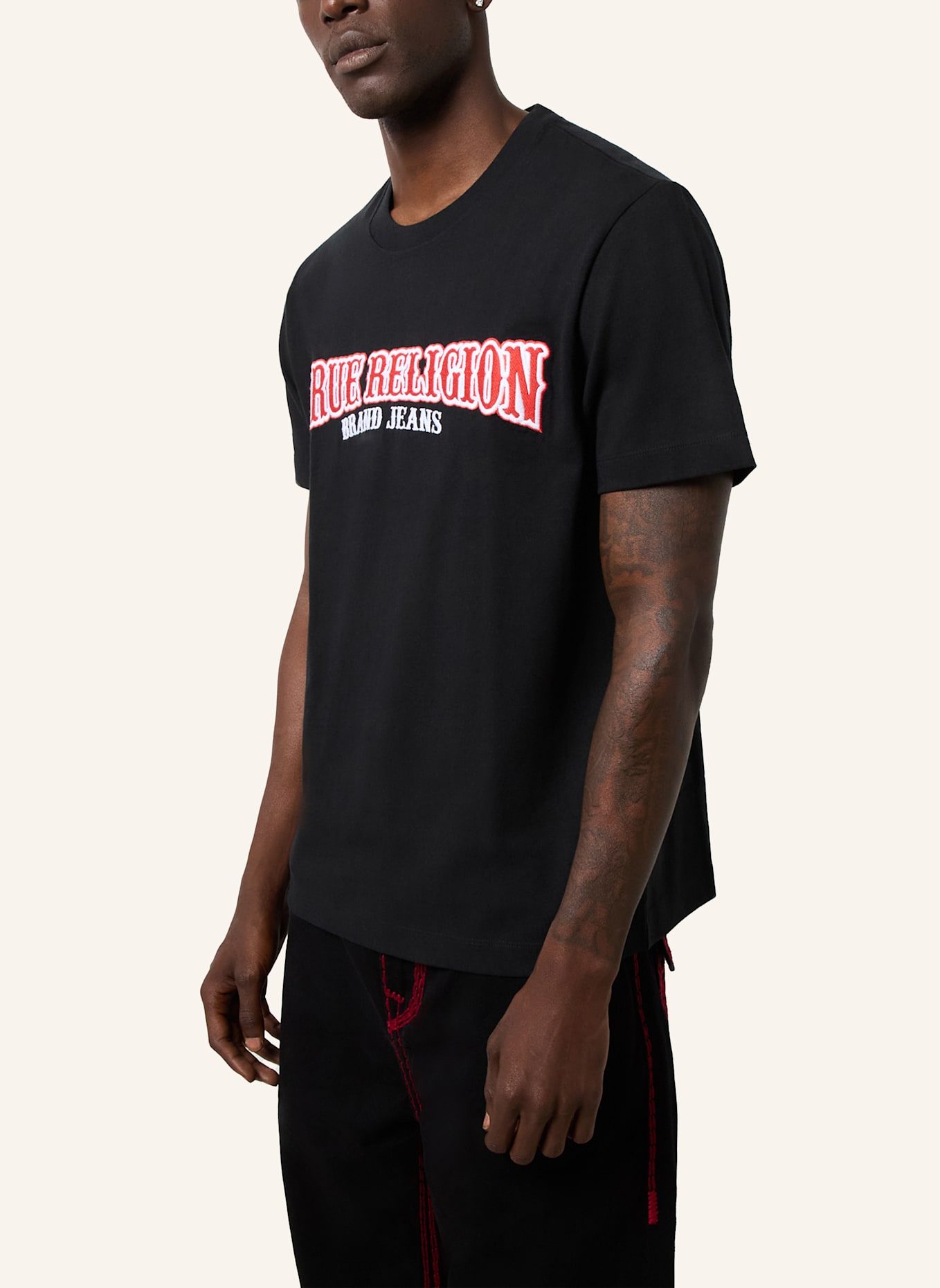 TRUE RELIGION T-Shirt: SCHWARZ