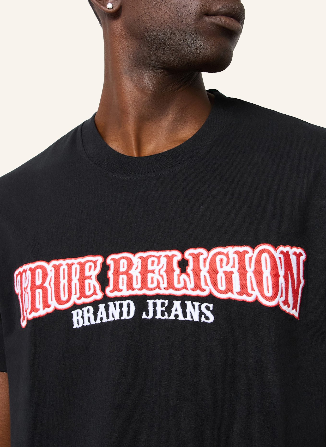 TRUE RELIGION T-Shirt: SCHWARZ
