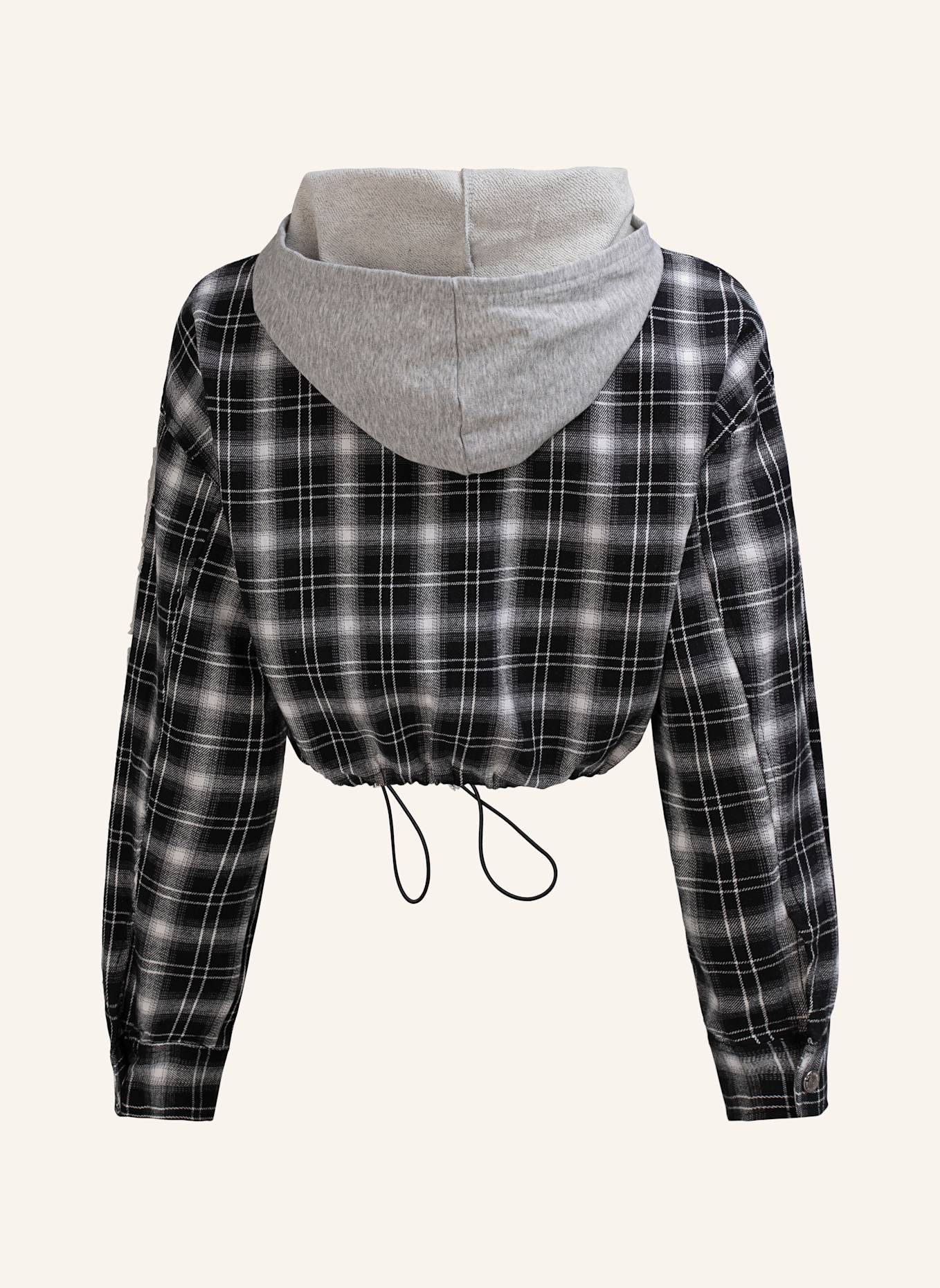 TRUE RELIGION Zip-Hoodie: SCHWARZ/ WEISS