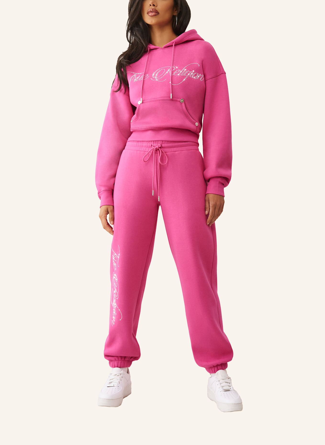 TRUE RELIGION Jogginghose CRYSTAL Boyfriend: PINK