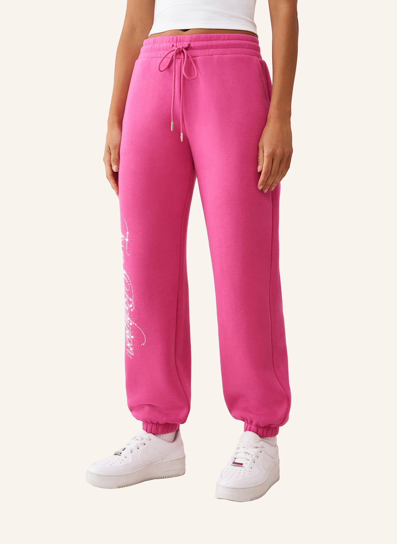 TRUE RELIGION Jogginghose CRYSTAL Boyfriend: PINK