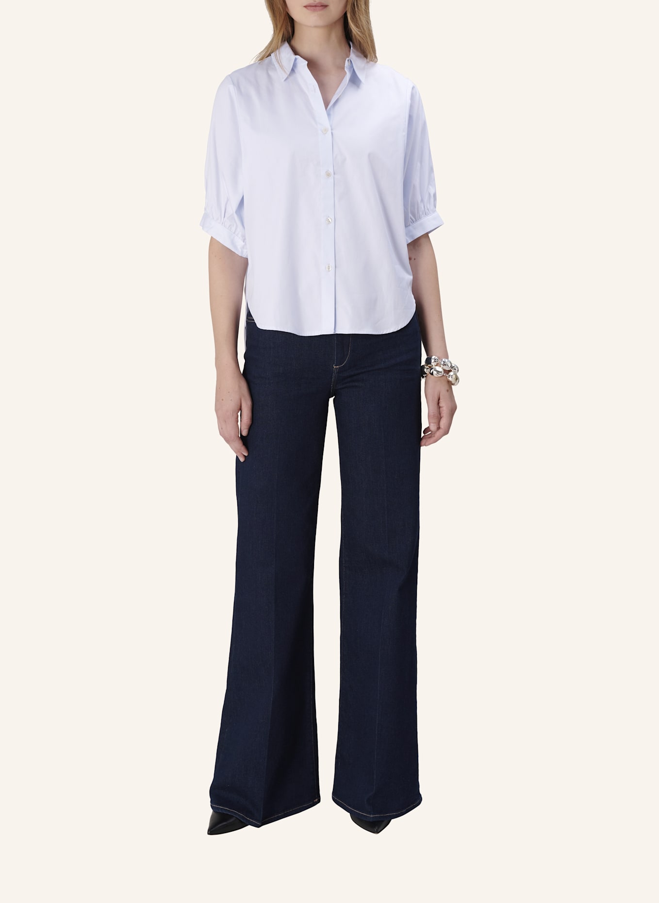 TRUE RELIGION Flared Jeans MIJA: BLAUGRAU/ DUNKELBLAU