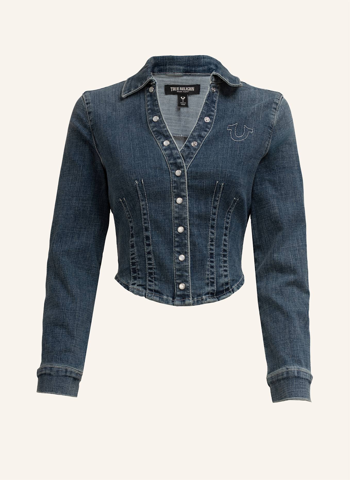 TRUE RELIGION Jeanshemd SNATCHED: BLAU