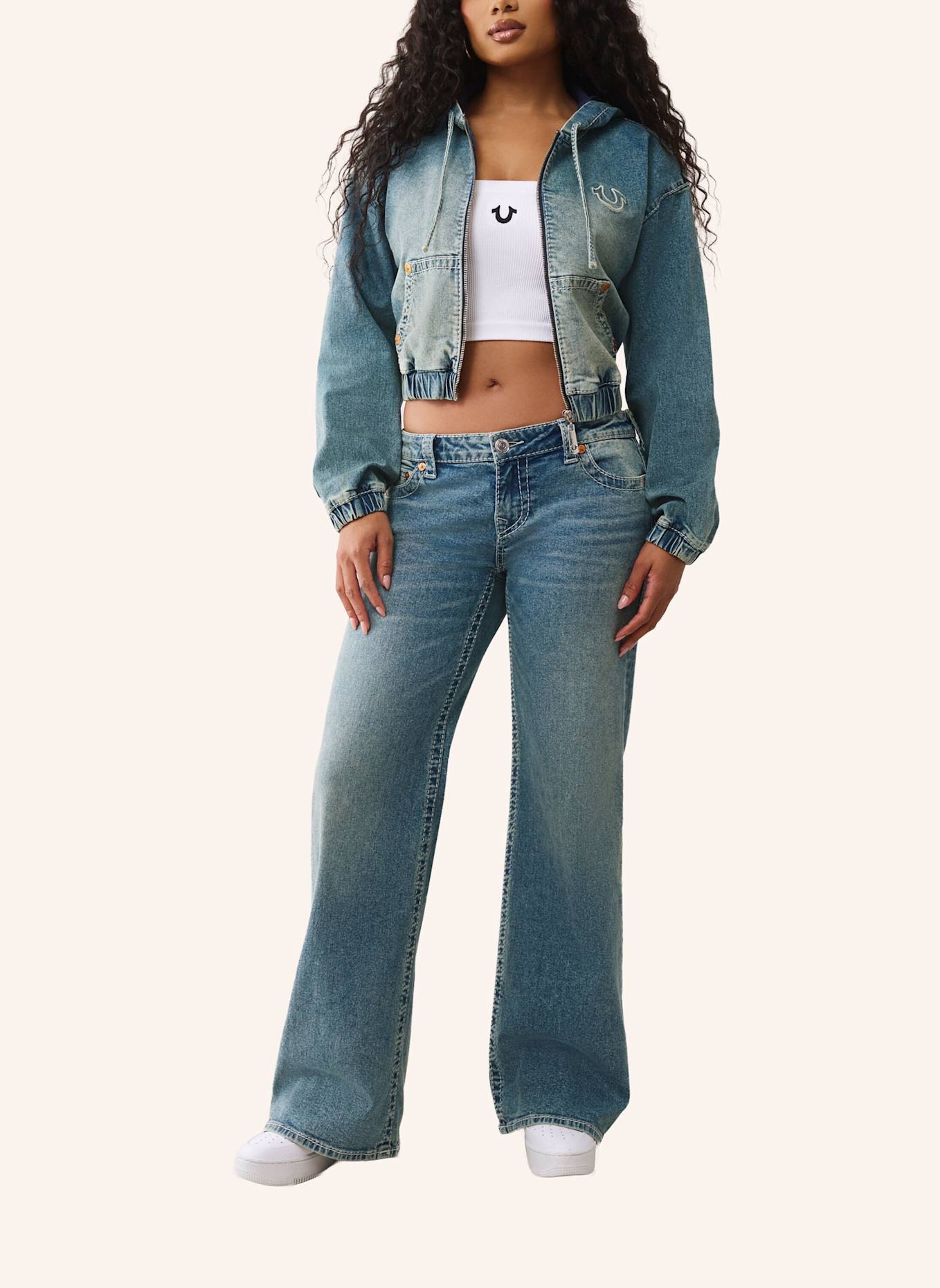 TRUE RELIGION Baggy-Jeans BOBBY: BLAU