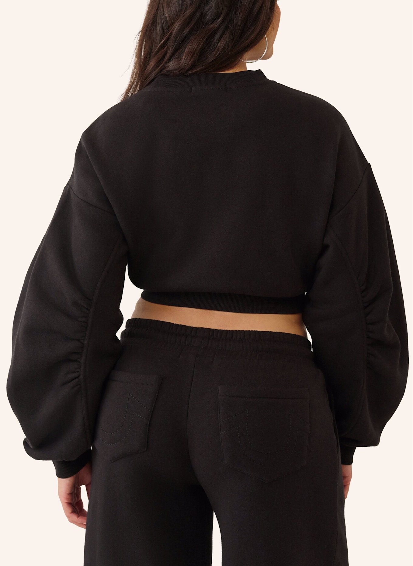 TRUE RELIGION Sweatshirt CRYSTAL LEOPARD: SCHWARZ