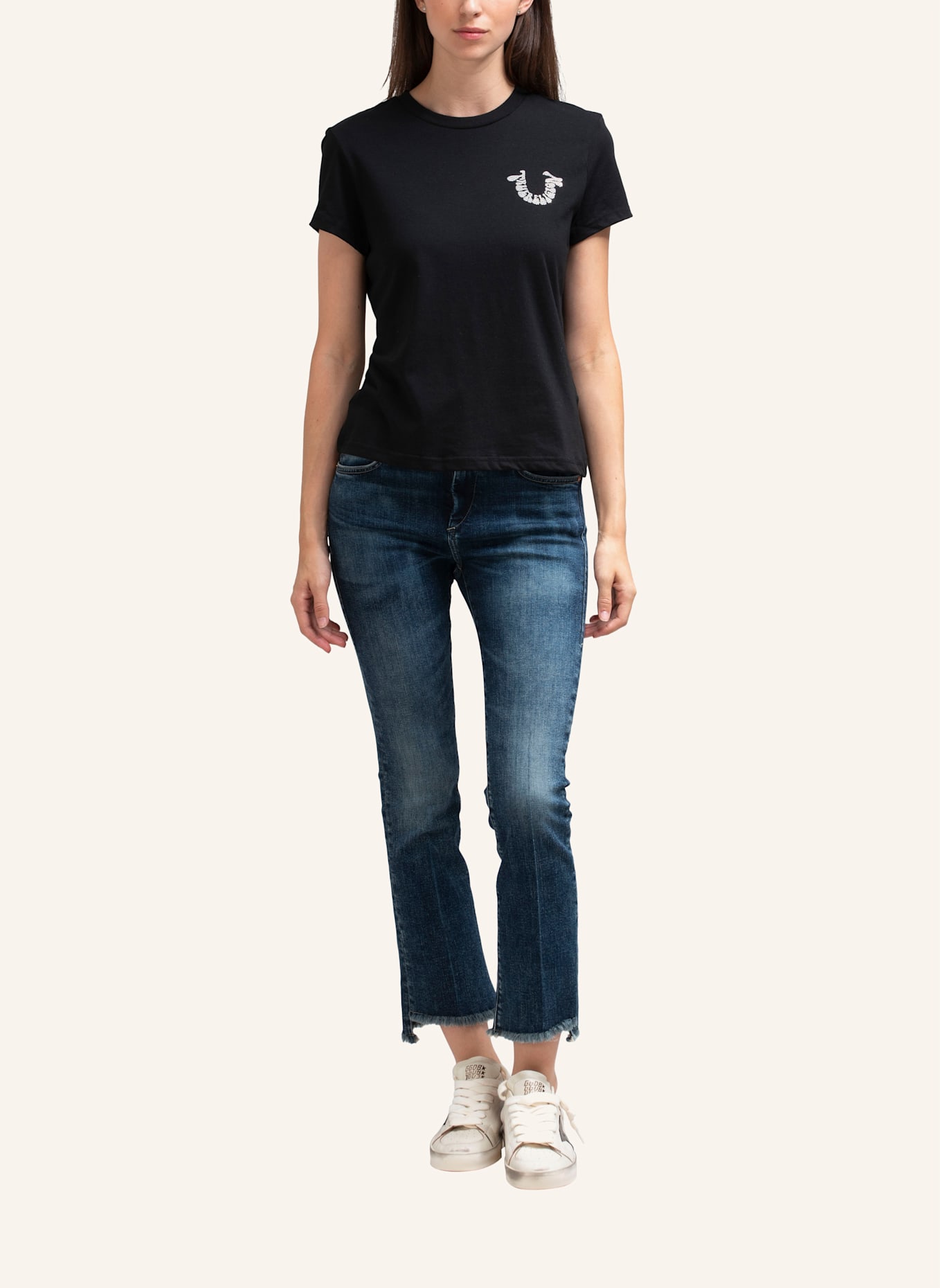 TRUE RELIGION T-Shirt: SCHWARZ