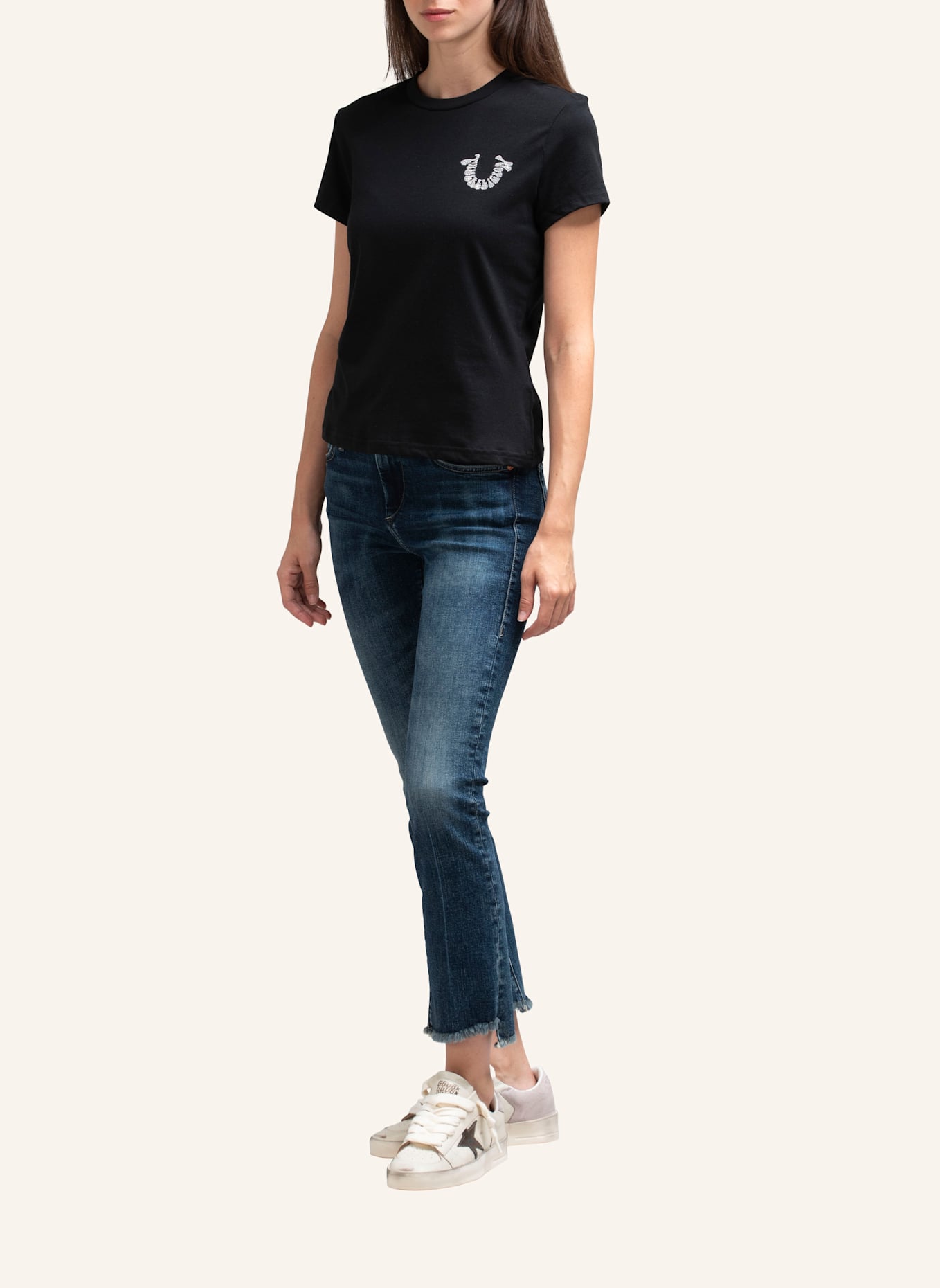 TRUE RELIGION T-Shirt: SCHWARZ