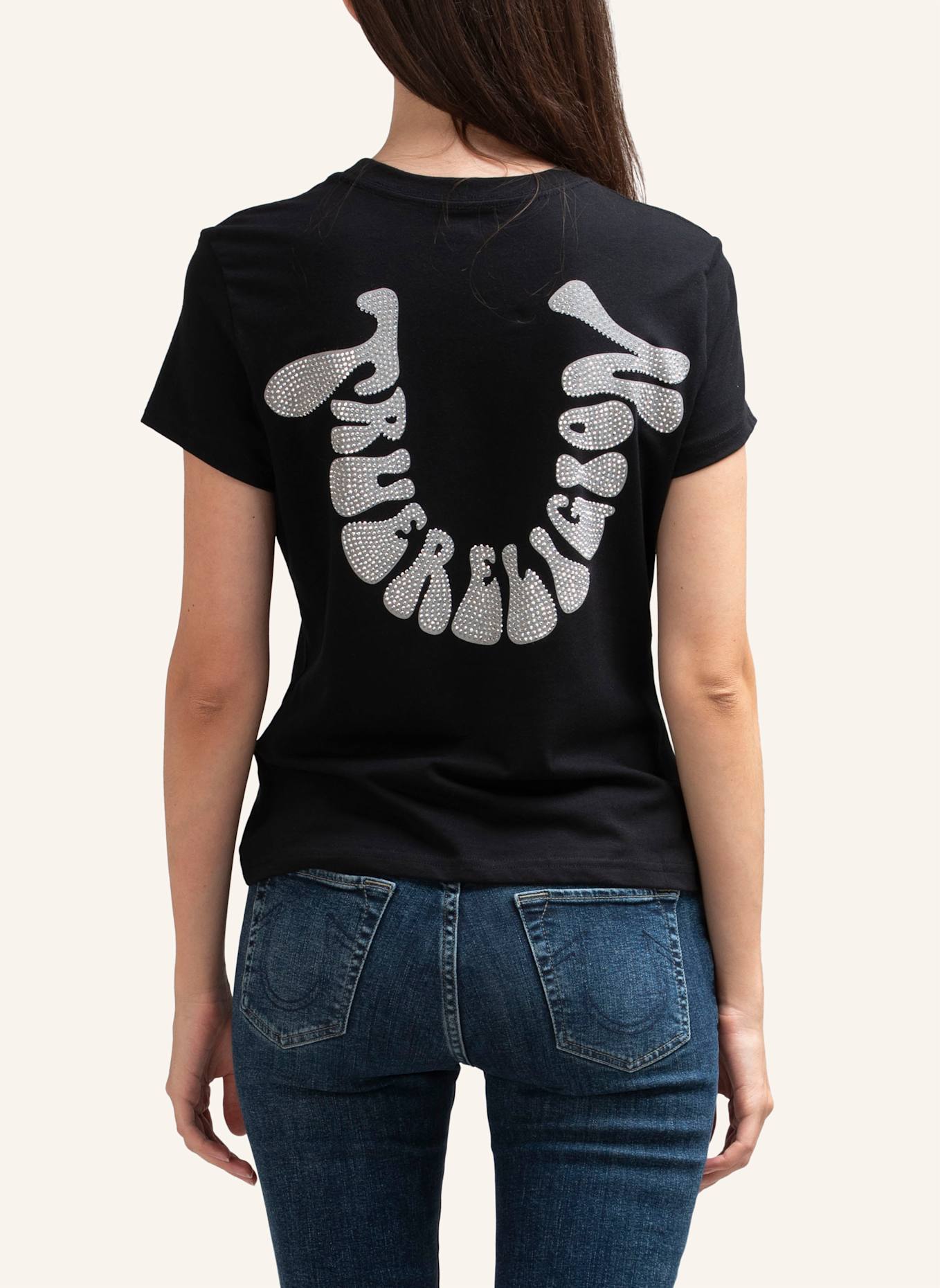 TRUE RELIGION T-Shirt: SCHWARZ