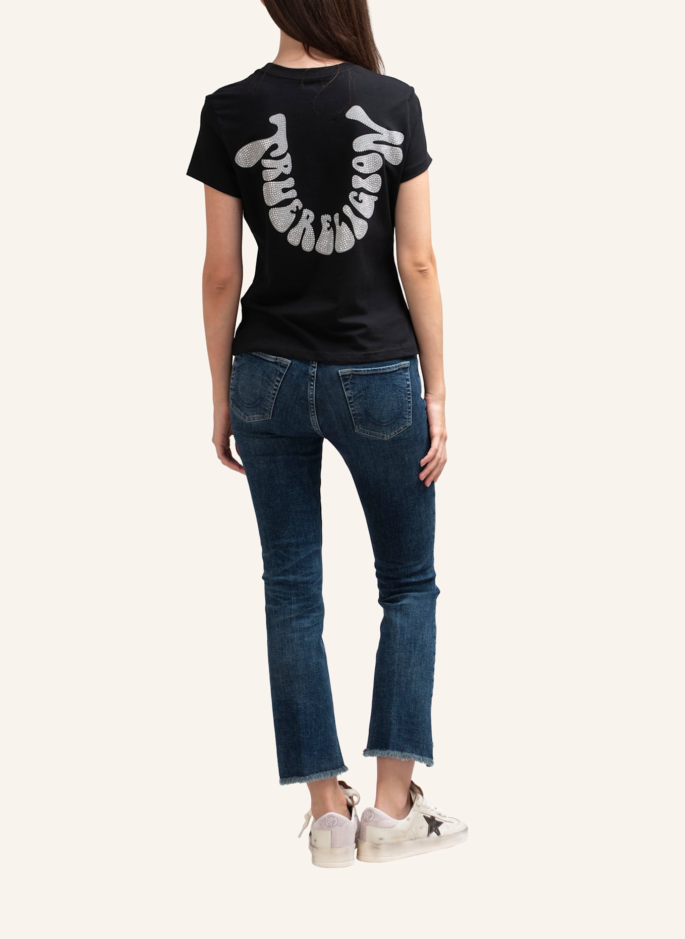 TRUE RELIGION T-Shirt: SCHWARZ
