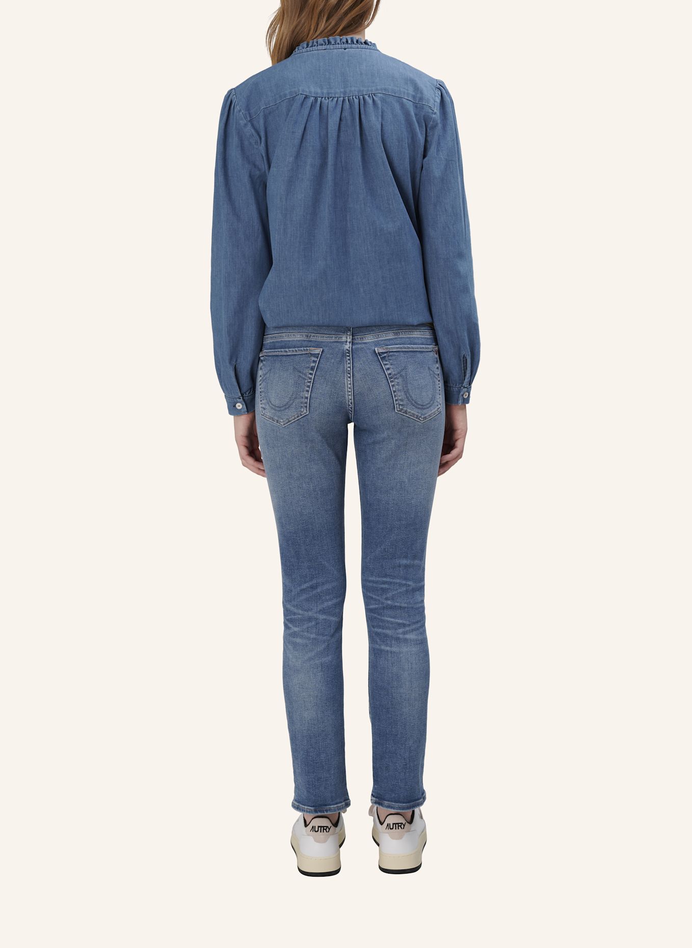 TRUE RELIGION Jeans CORA: BLAUGRAU/ DUNKELBLAU