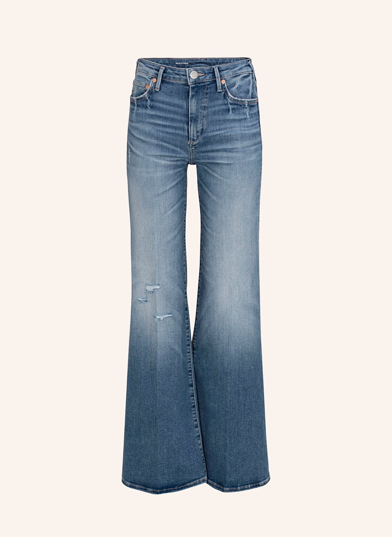 TRUE RELIGION Flared Jeans MIJA: BLAUGRAU/ DUNKELBLAU